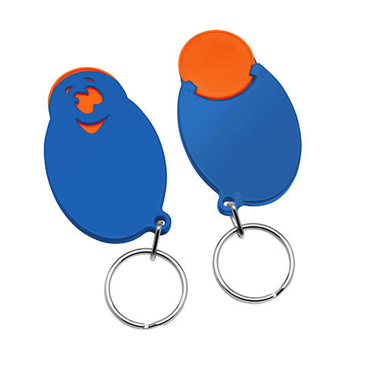 Chiphalter "Smile" mit Einkaufswagenchip in 1€ Größe