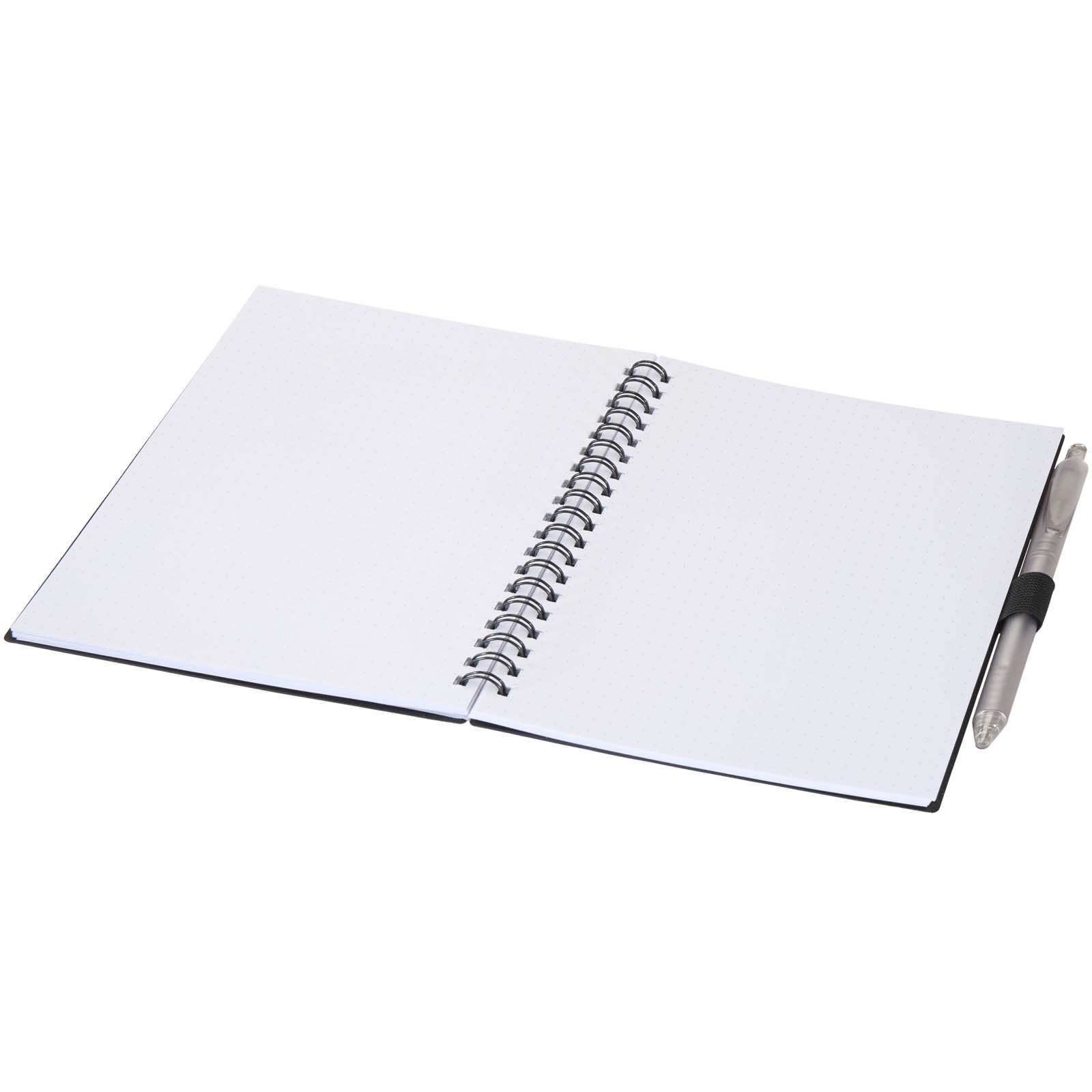 Niove Softcover Notizbuch aus recyceltem Kunststoff mit Kugelschreiber (blaue Mine)