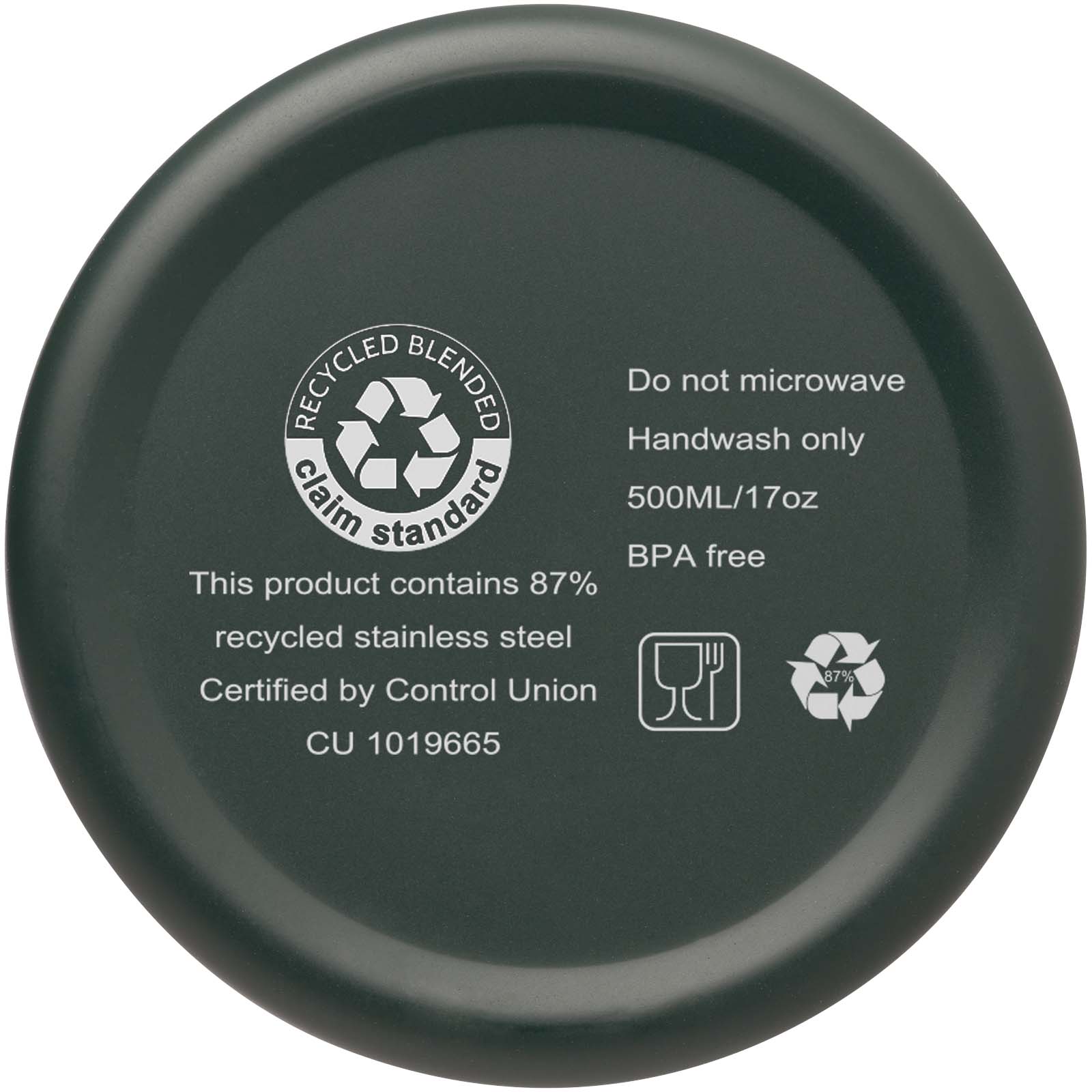 Vasa RCS-zertifizierte Kupfer-Vakuum Isolierflasche aus recyceltem Edelstahl, 500 ml