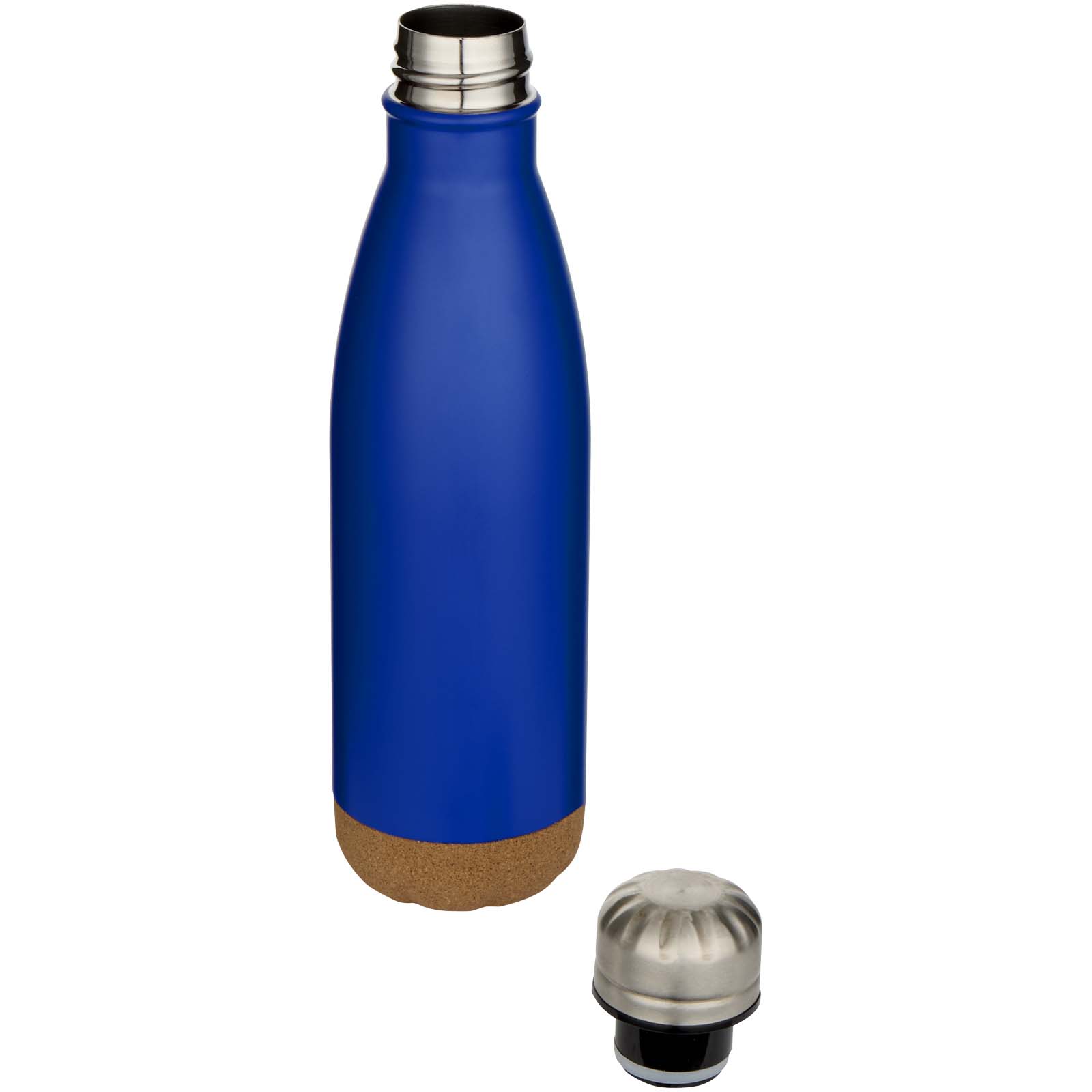 Cove 500 ml doppelwandige, vakuumisolierte Trinkflasche aus Edelstahl mit Korkdetails