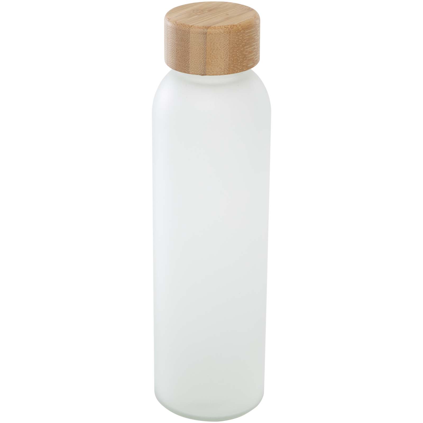 Lume 500 ml Flasche aus mattiertem Kalknatronglas mit Bambusdeckel  
