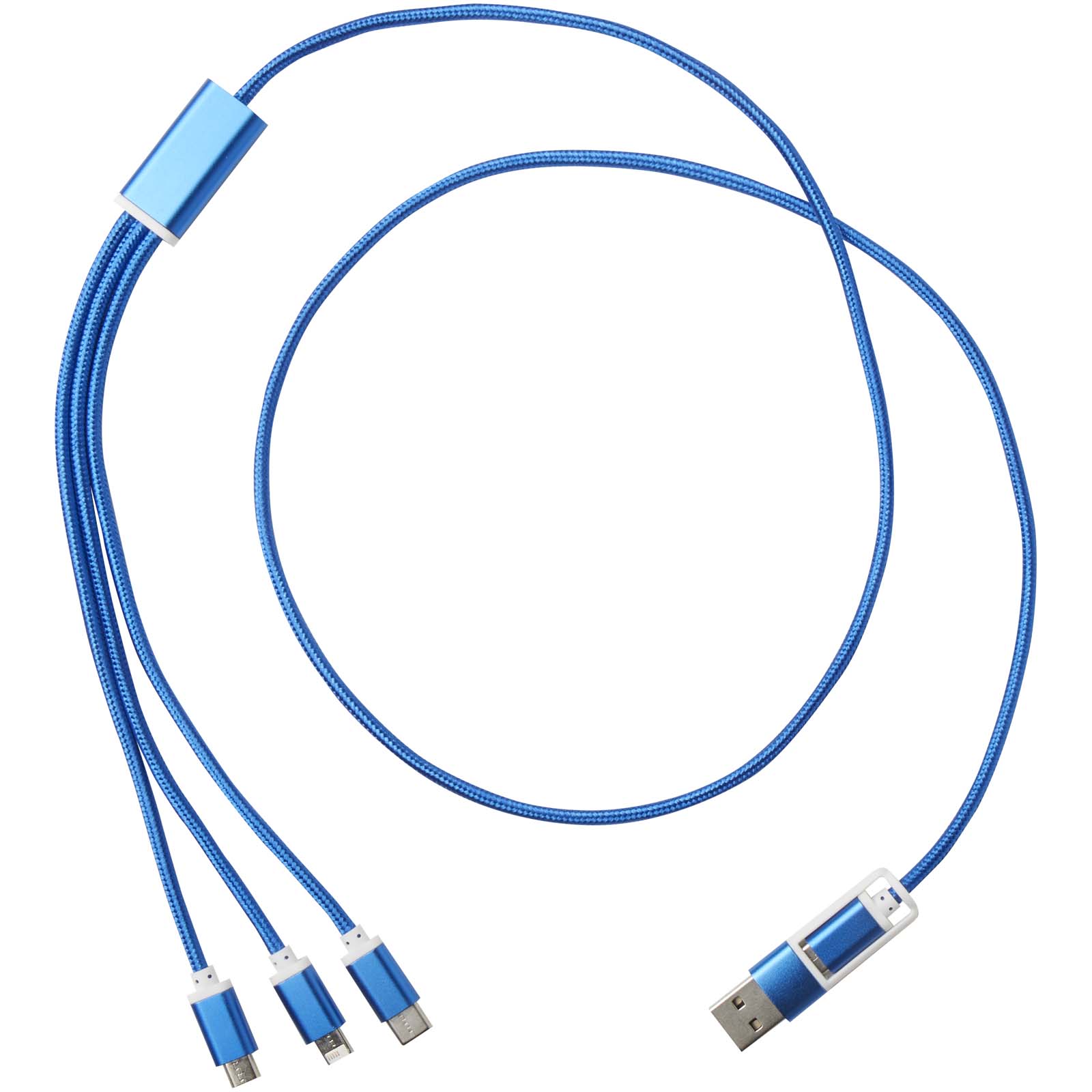 Versatile 5-in-1 Ladekabel aus recyceltem Aluminium