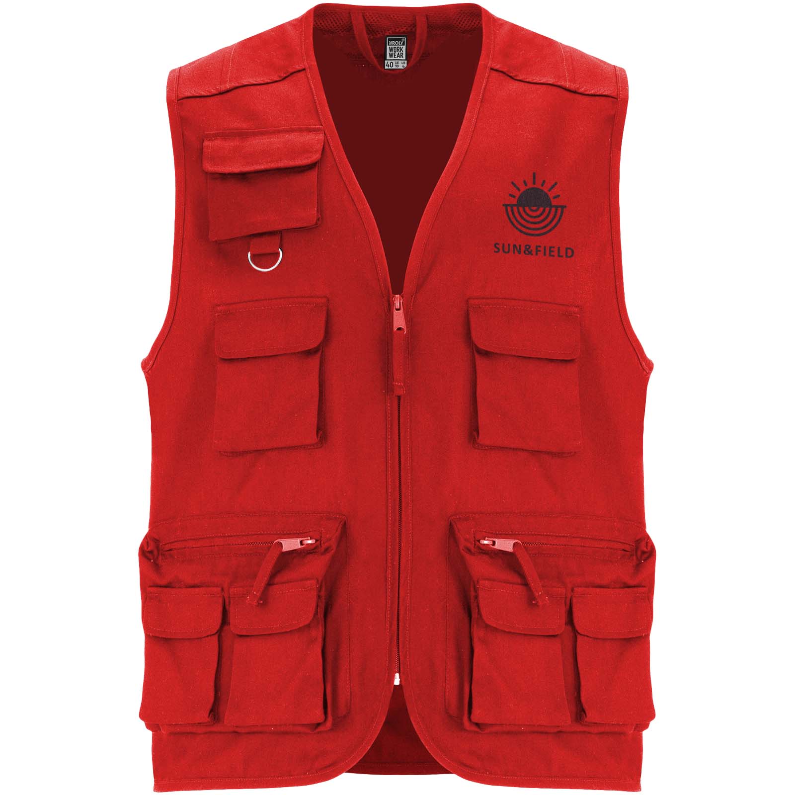 Venera Arbeitsweste mit V-Ausschnitt und mehreren Taschen, 200 g/m2