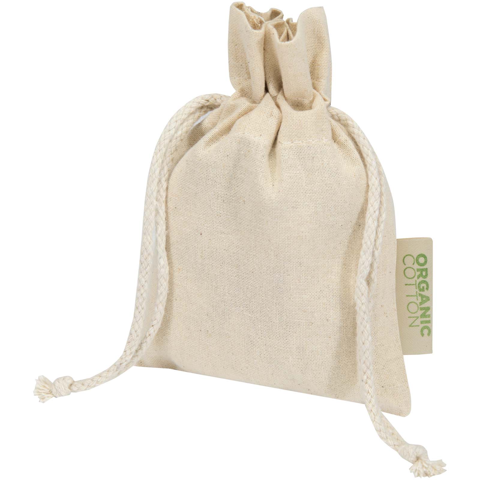 Odisha 140 g/m² OCS Bio Zuziehbeutel – 15 × 10 cm 