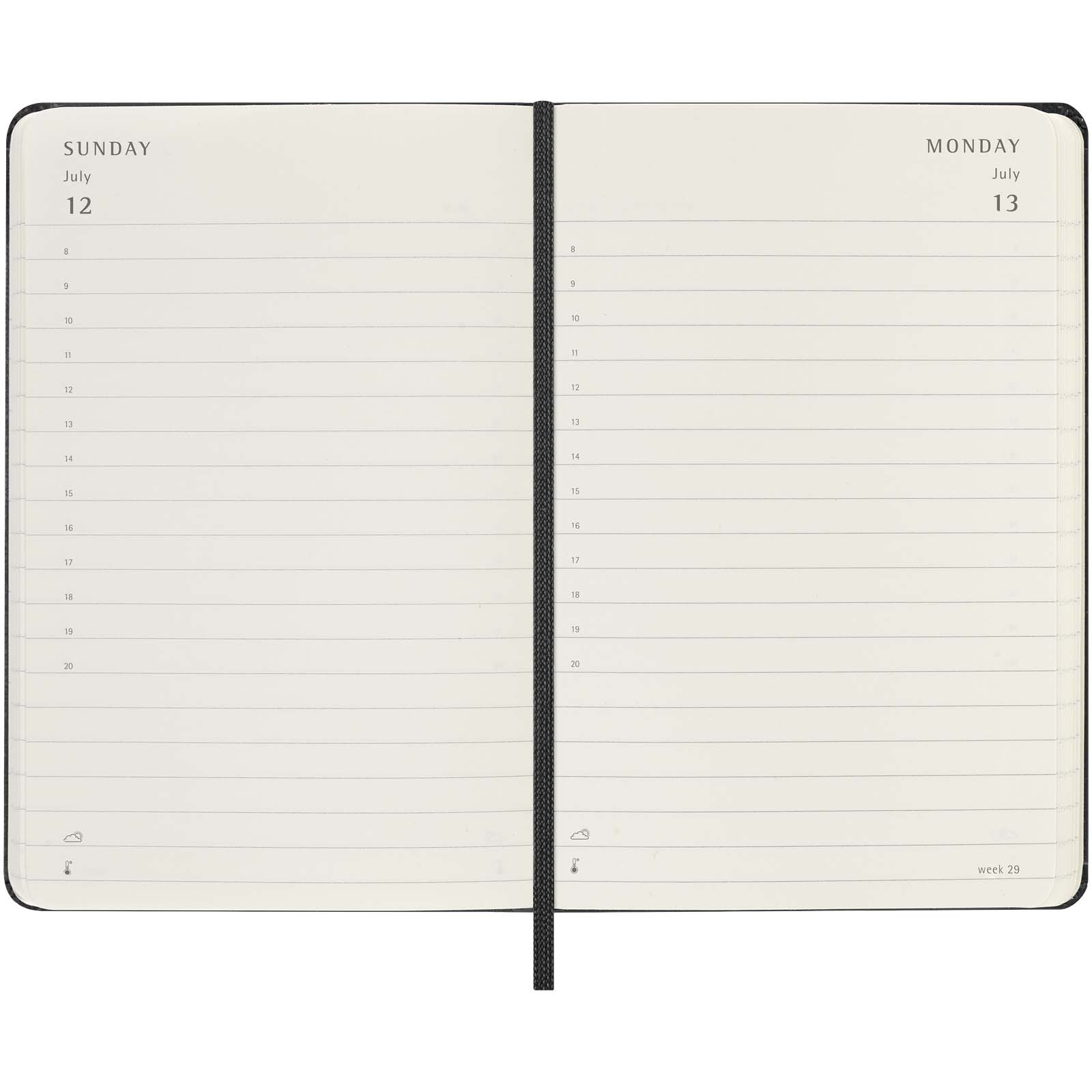 Moleskine Hardcover 12 Monate Tageskalender , Pocket-Format