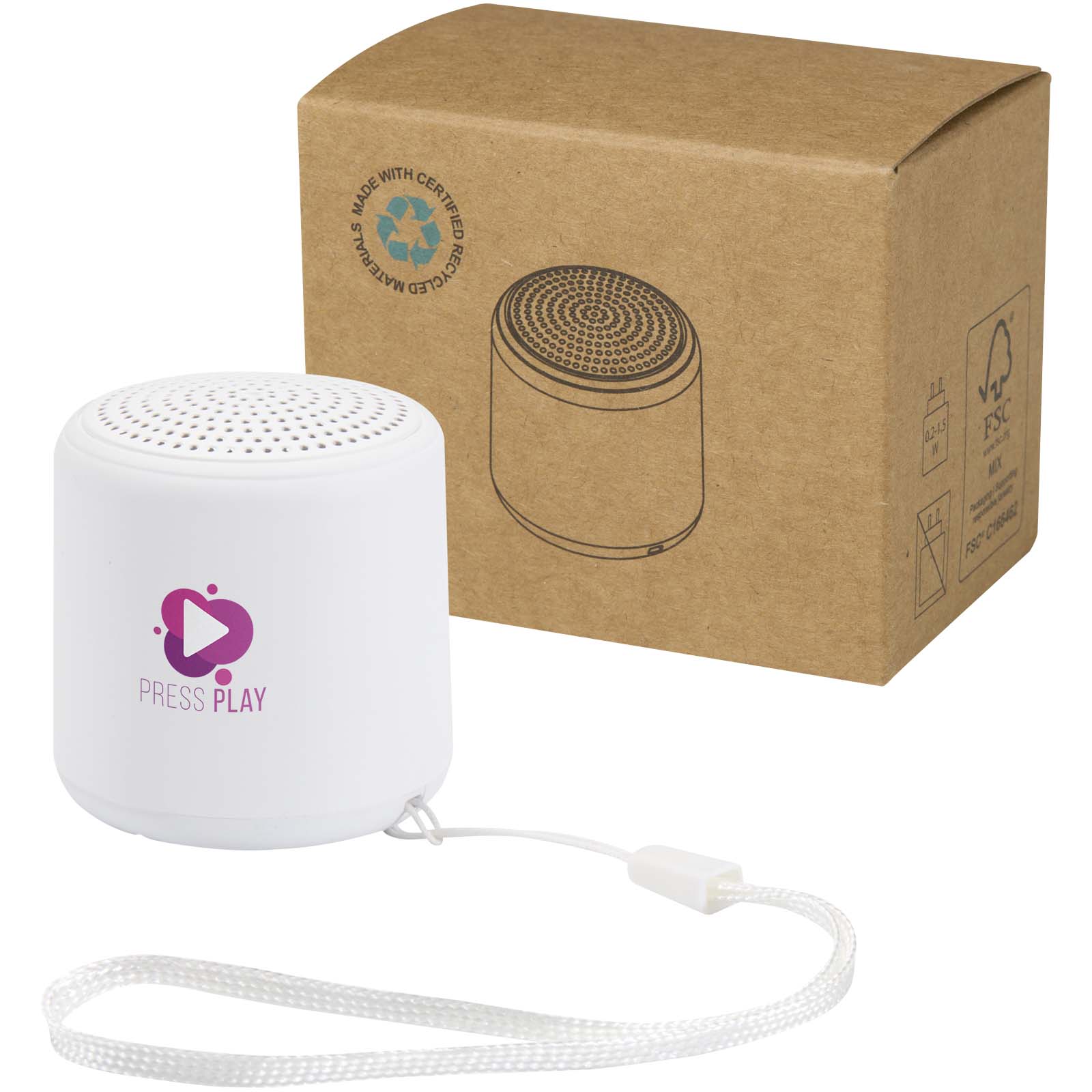 Velkis 3 W Bluetooth® Lautsprecher aus recyceltem Kunststoff
