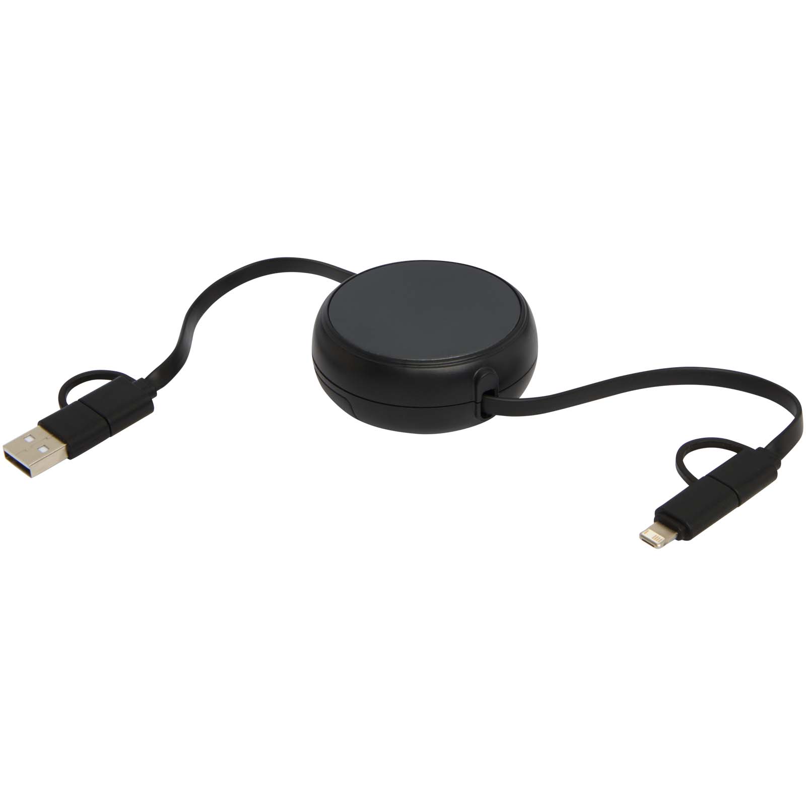 Alasia 100 cm 5-in-1 Kabel aus recyceltem Kunststoff und Aluminium, einziehbar, für Datenübertragung und mit 45W Schnellladun