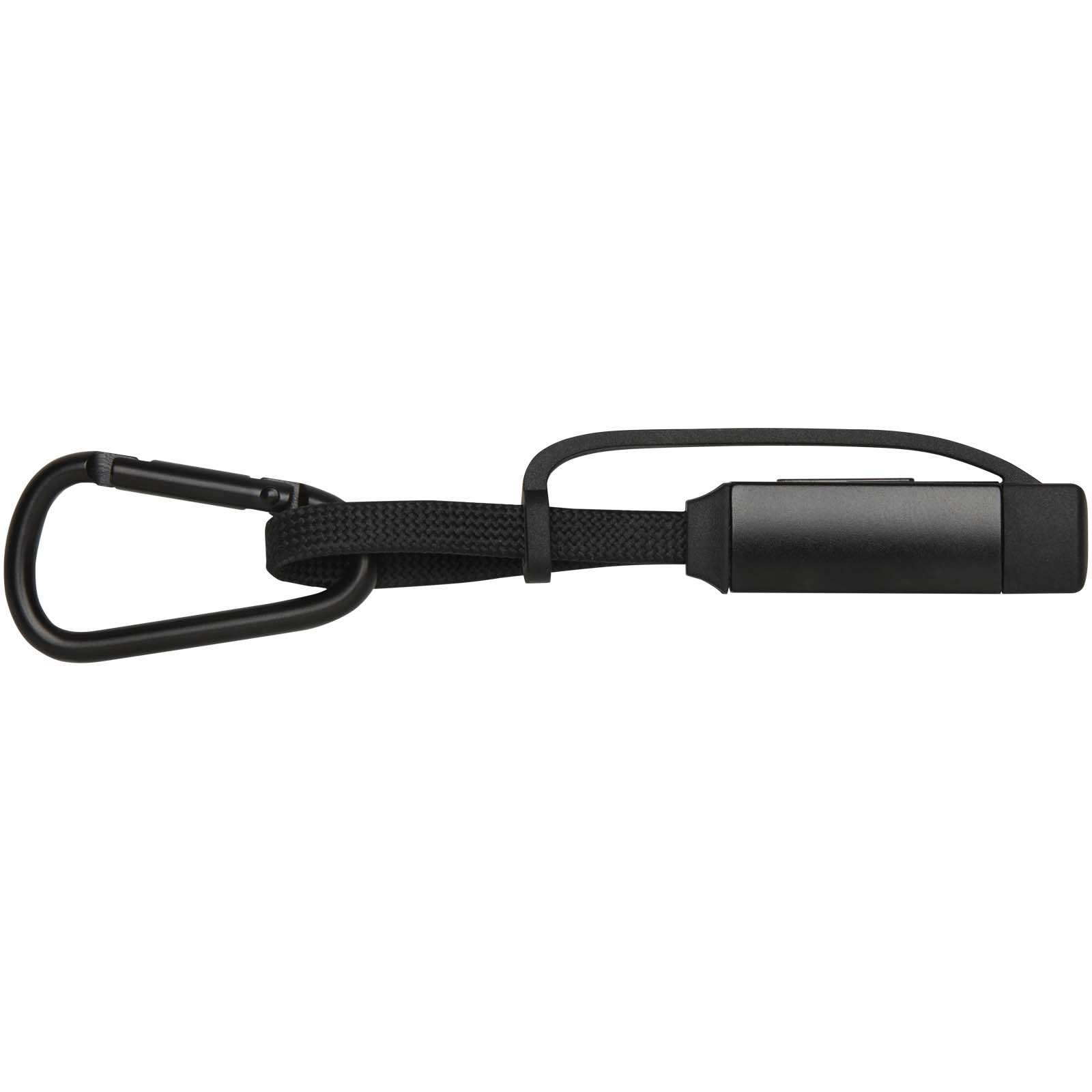 Algieba 65 W 3-in-1-Ladekabel aus recyceltem Aluminium mit Karabinerhaken
