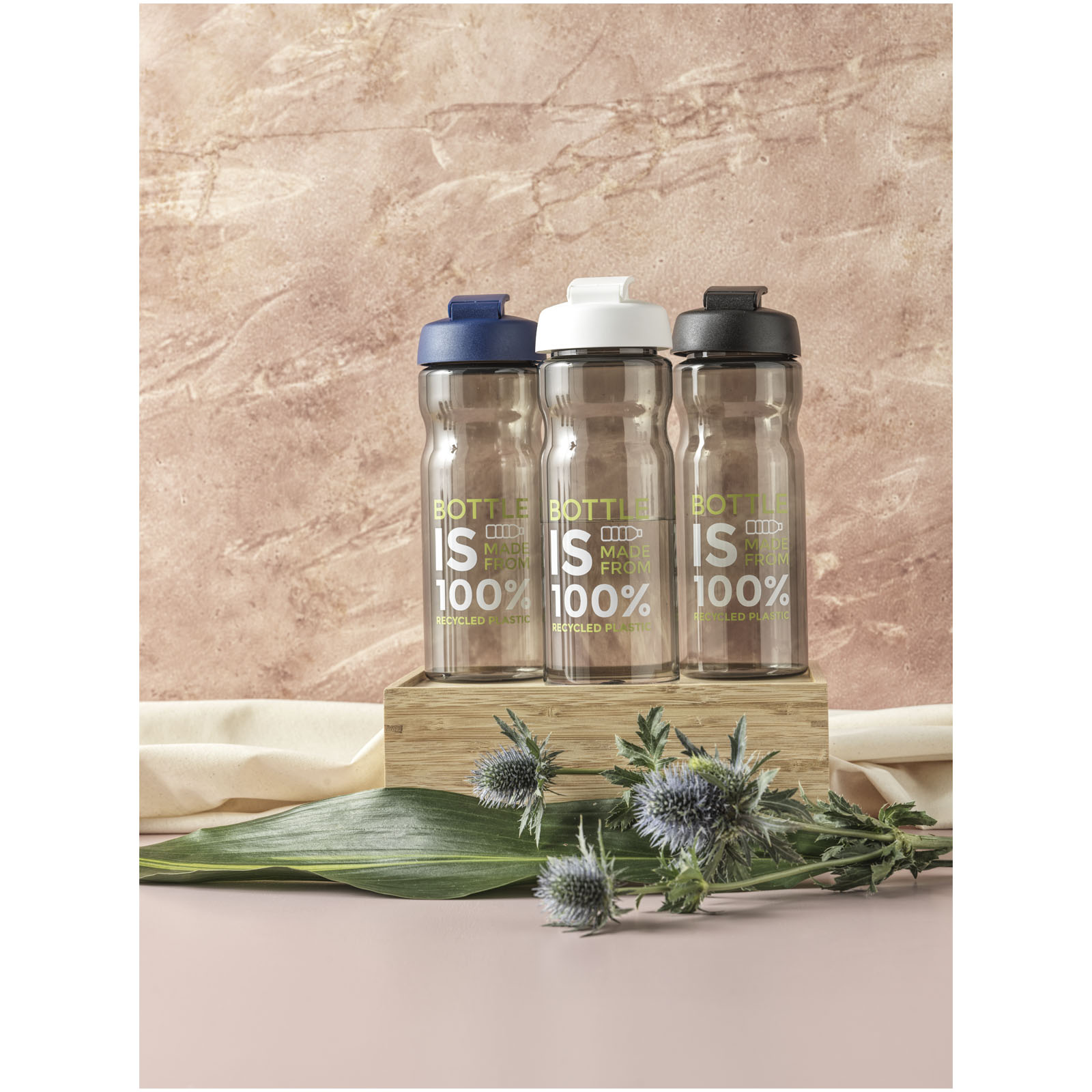 H2O Active® Eco Base 650 ml Sportflasche mit Klappdeckel