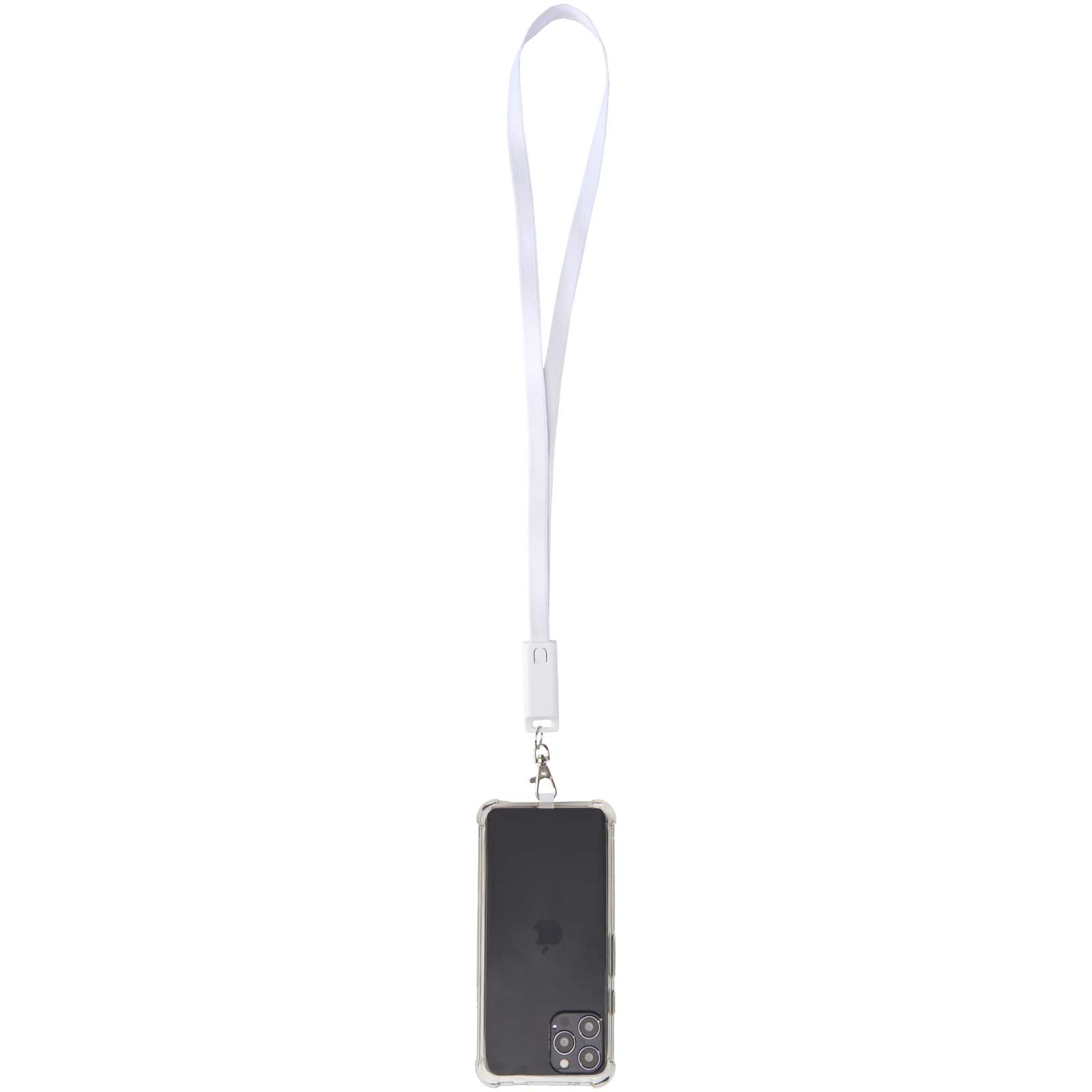 Franz 5 in 1 Lanyard Kabel aus recyceltem Kunststoff für Smartphones mit integrierter Datensynchronisierung und 65 W Schnelll