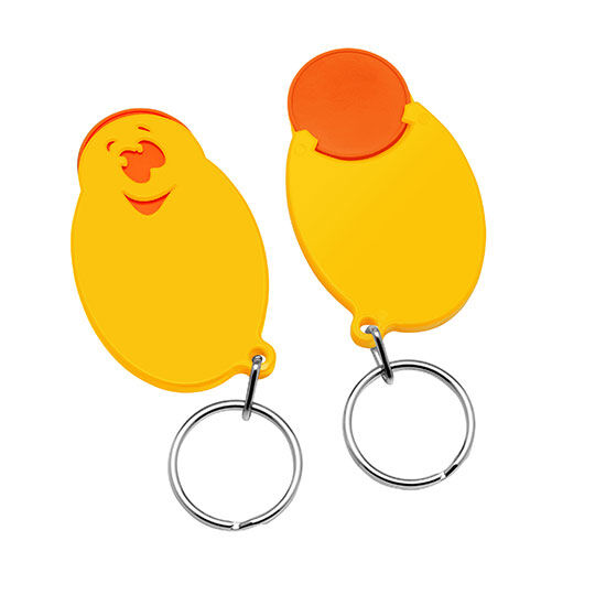 Chiphalter "Smile" mit Einkaufswagenchip in 1€ Größe