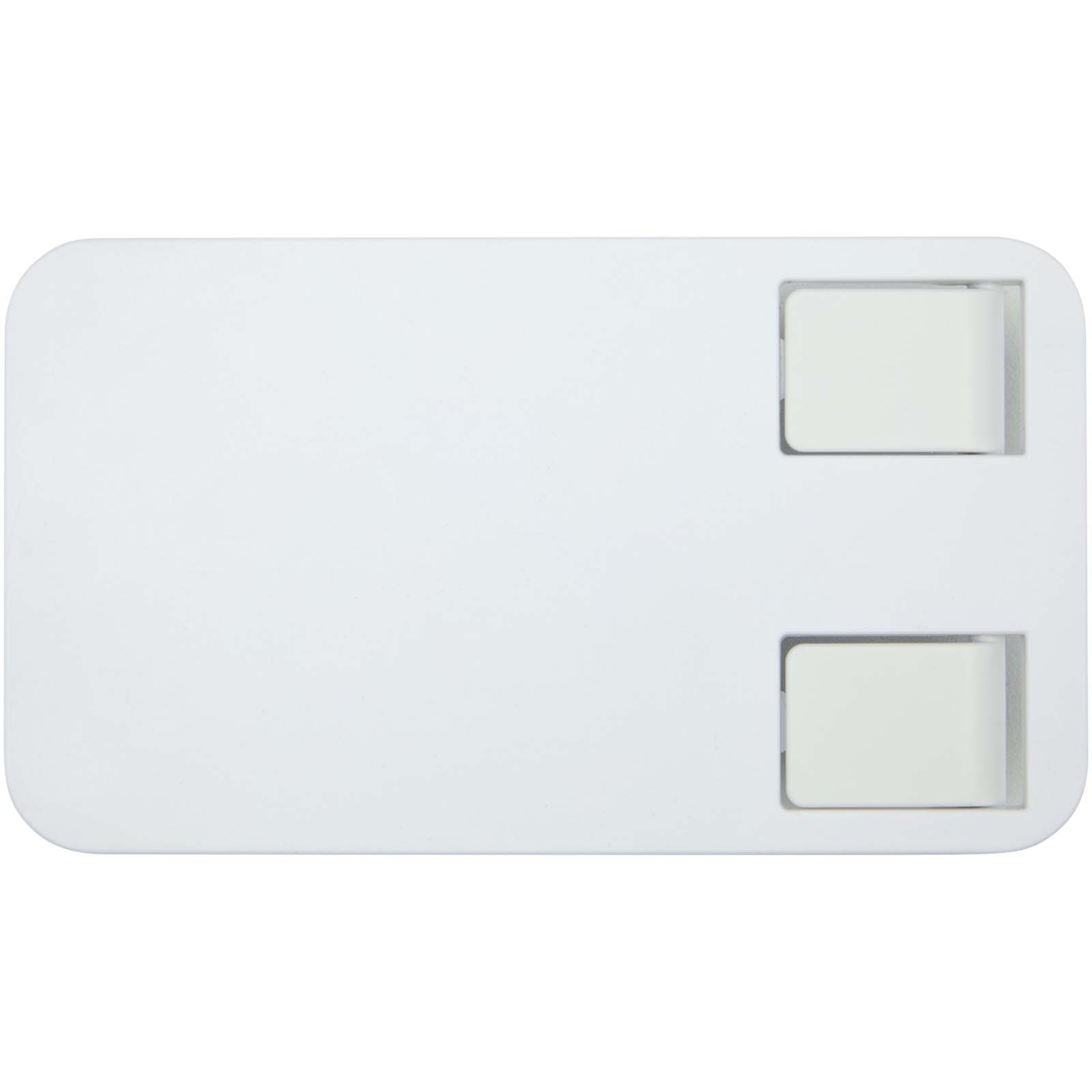 Alhena Klappbare Smartphonehalterung aus recyceltem Kunststoff mit Metallständer für den Schreibtisch