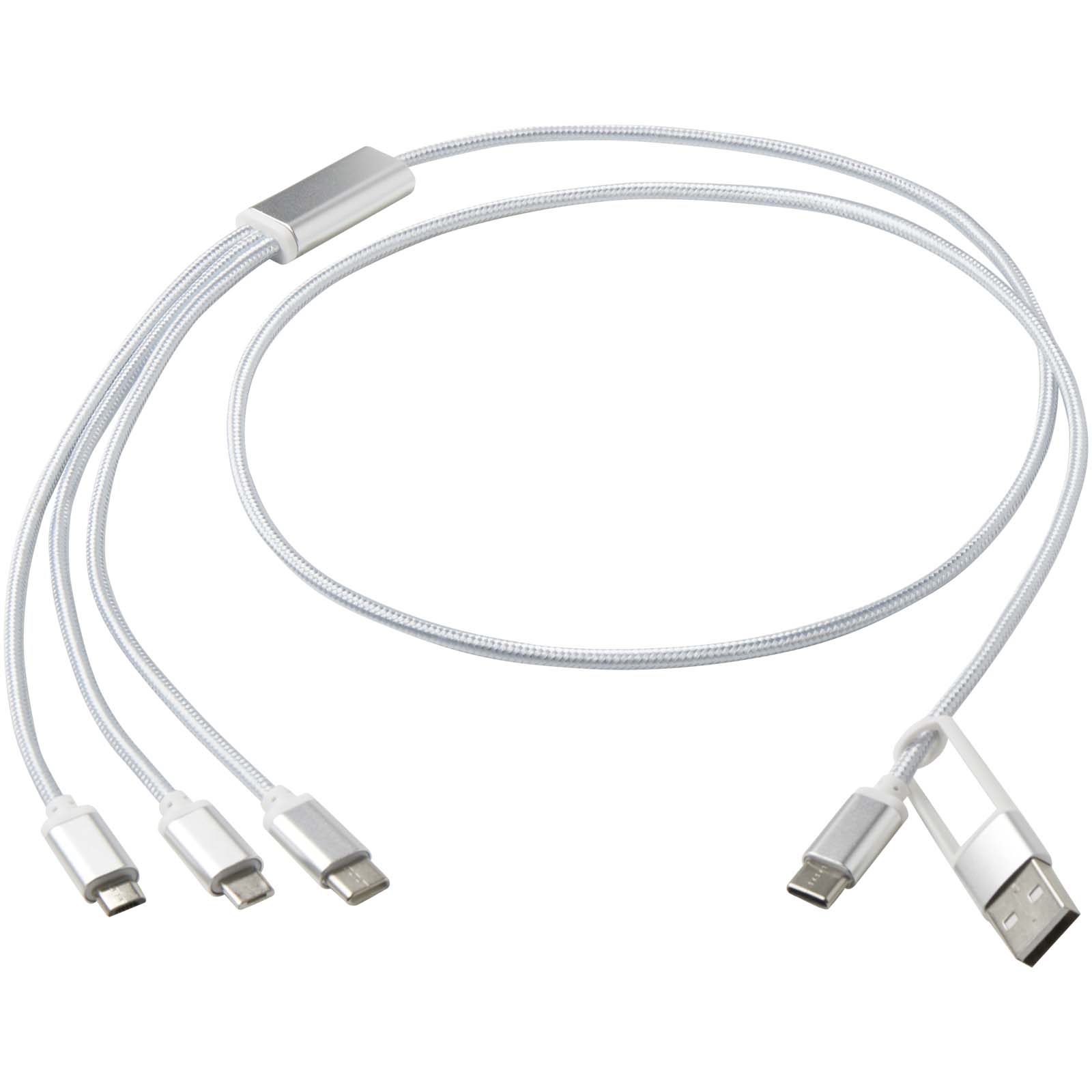 Versatile 5-in-1 Ladekabel aus recyceltem Aluminium
