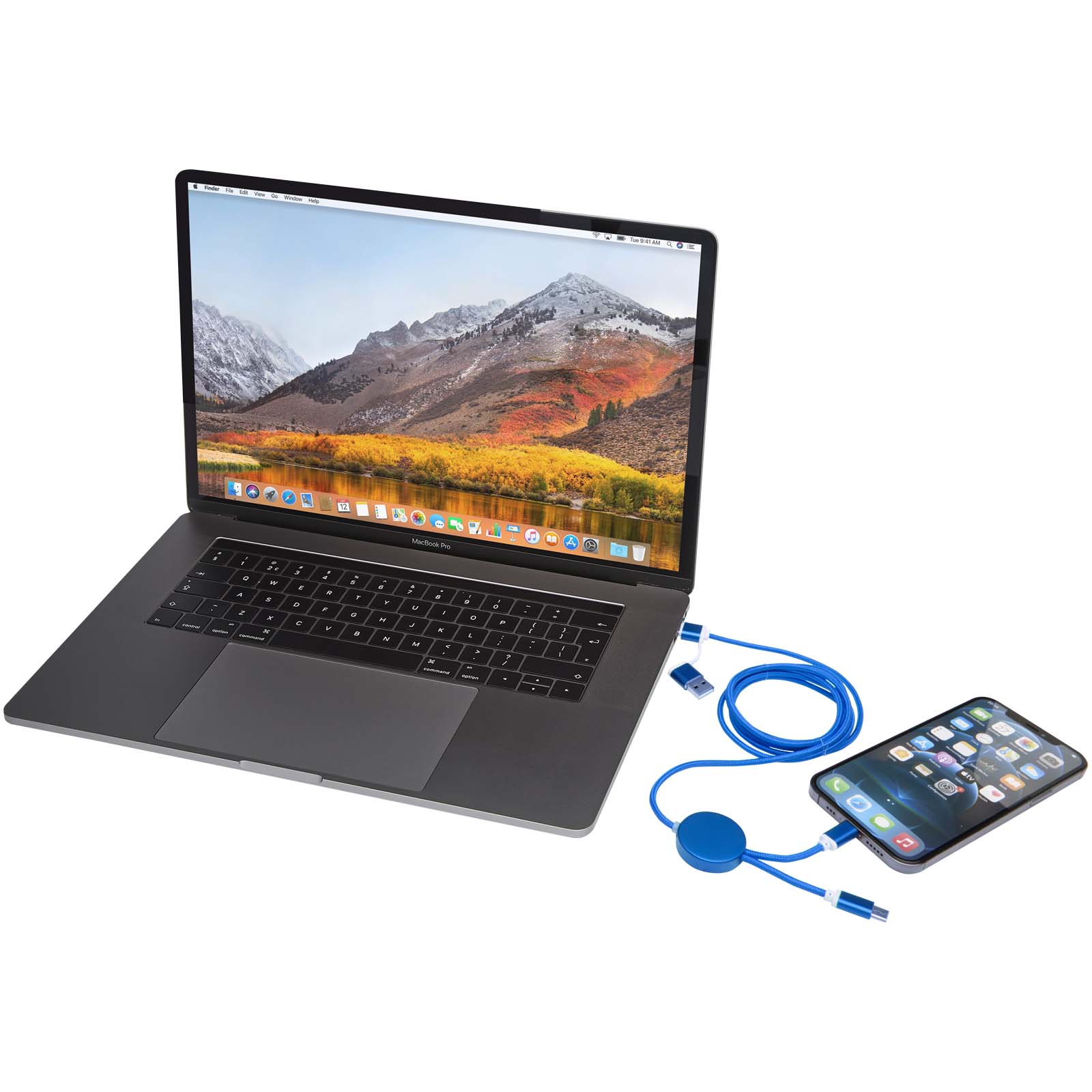 Alasia 150 cm 5-in-1 Kabel aus recyceltem Kunststoff für Datenübertragung und 27W Schnellladung