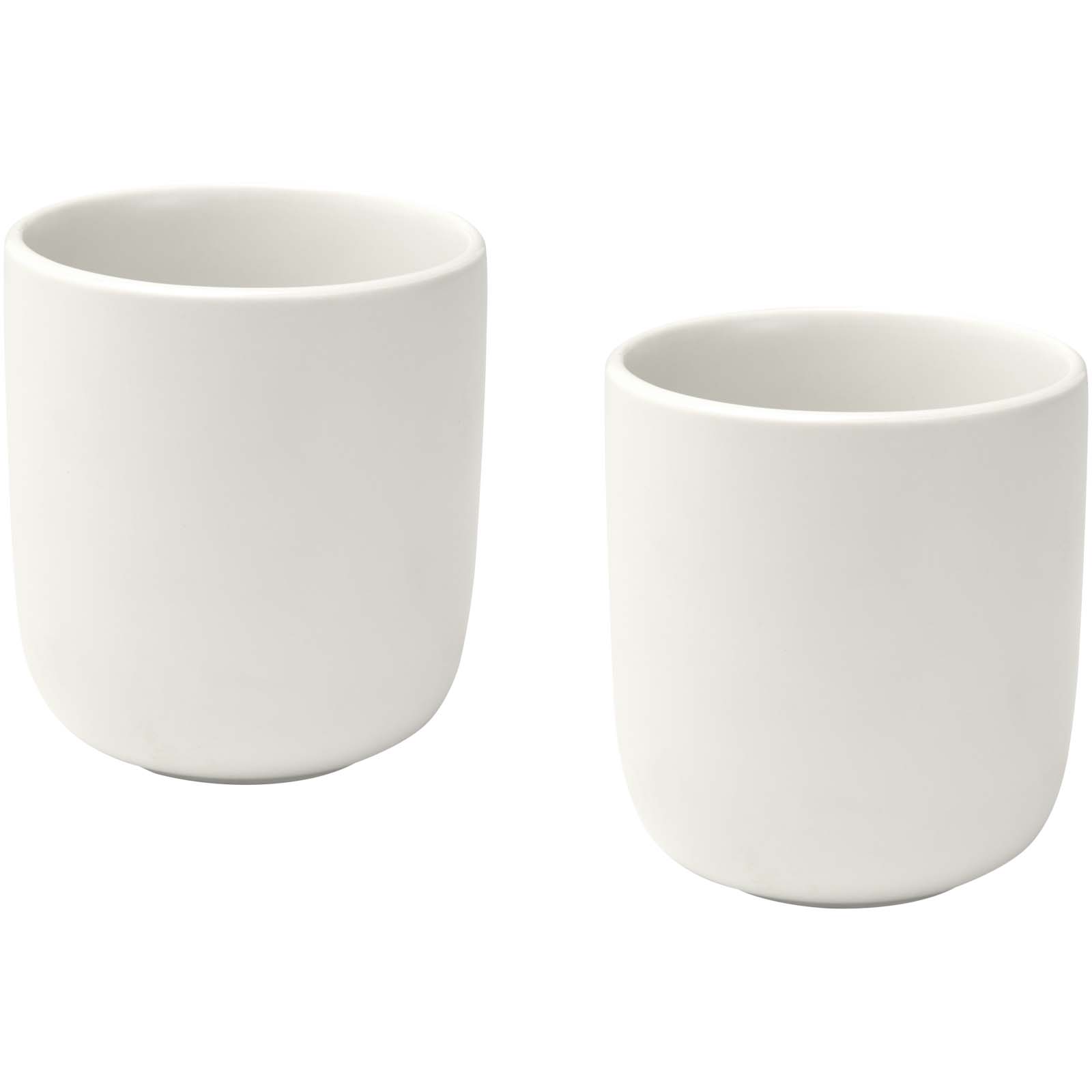 Male 200 ml Keramiktassen – 2er-Set, matt | Weiss