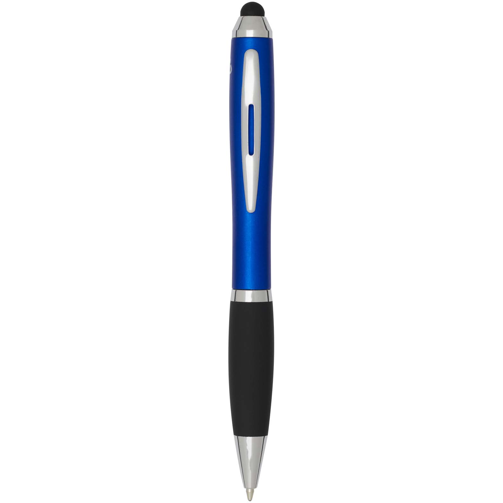 Nash RCS Stylus Kugelschreiber aus recyceltem Kunststoff mit farbigem Schaft und schwarzem Griff (blaue Tinte)