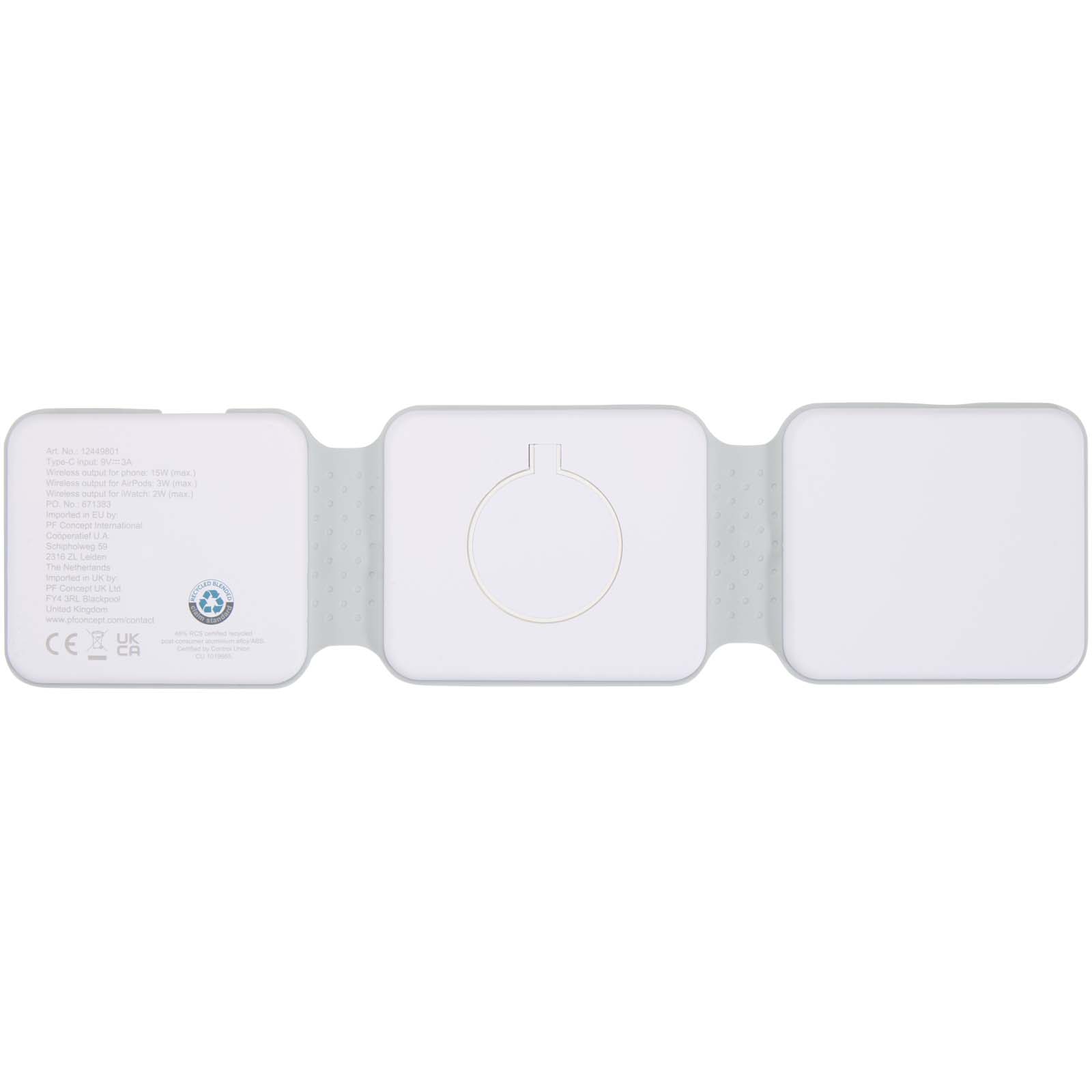 Armus 15 W 3-in-1 zusammenklappbares kabelloses Ladegerät aus recyceltem Kunststoff