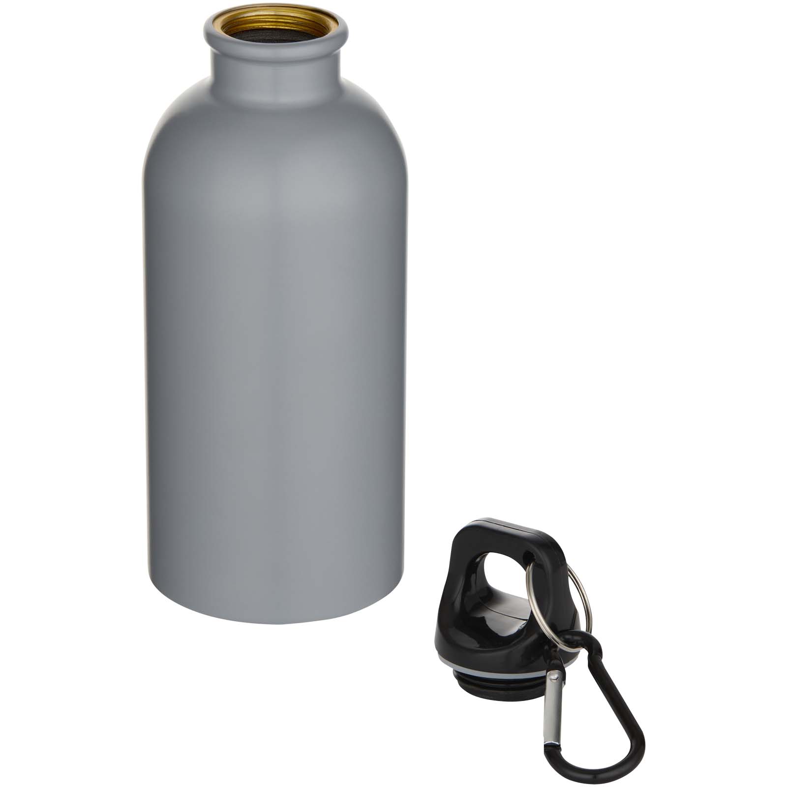 Oregon 400 ml matte RCS-zertifizierte einwandige Trinkflasche aus recyceltem Edelstahl mit Karabinerhaken