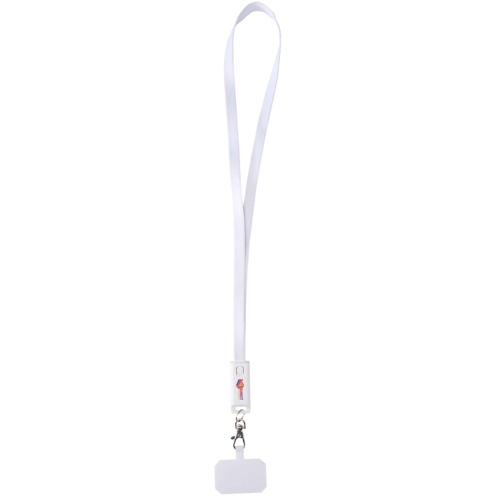Franz 5 in 1 Lanyard Kabel aus recyceltem Kunststoff für Smartphones mit integrierter Datensynchronisierung und 65 W Schnelll