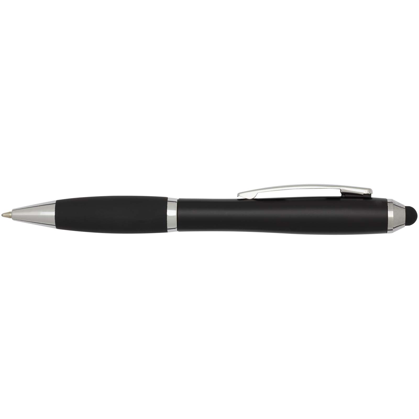 Nash RCS Stylus Kugelschreiber aus recyceltem Kunststoff mit farbigem Schaft und schwarzem Griff (blaue Tinte)