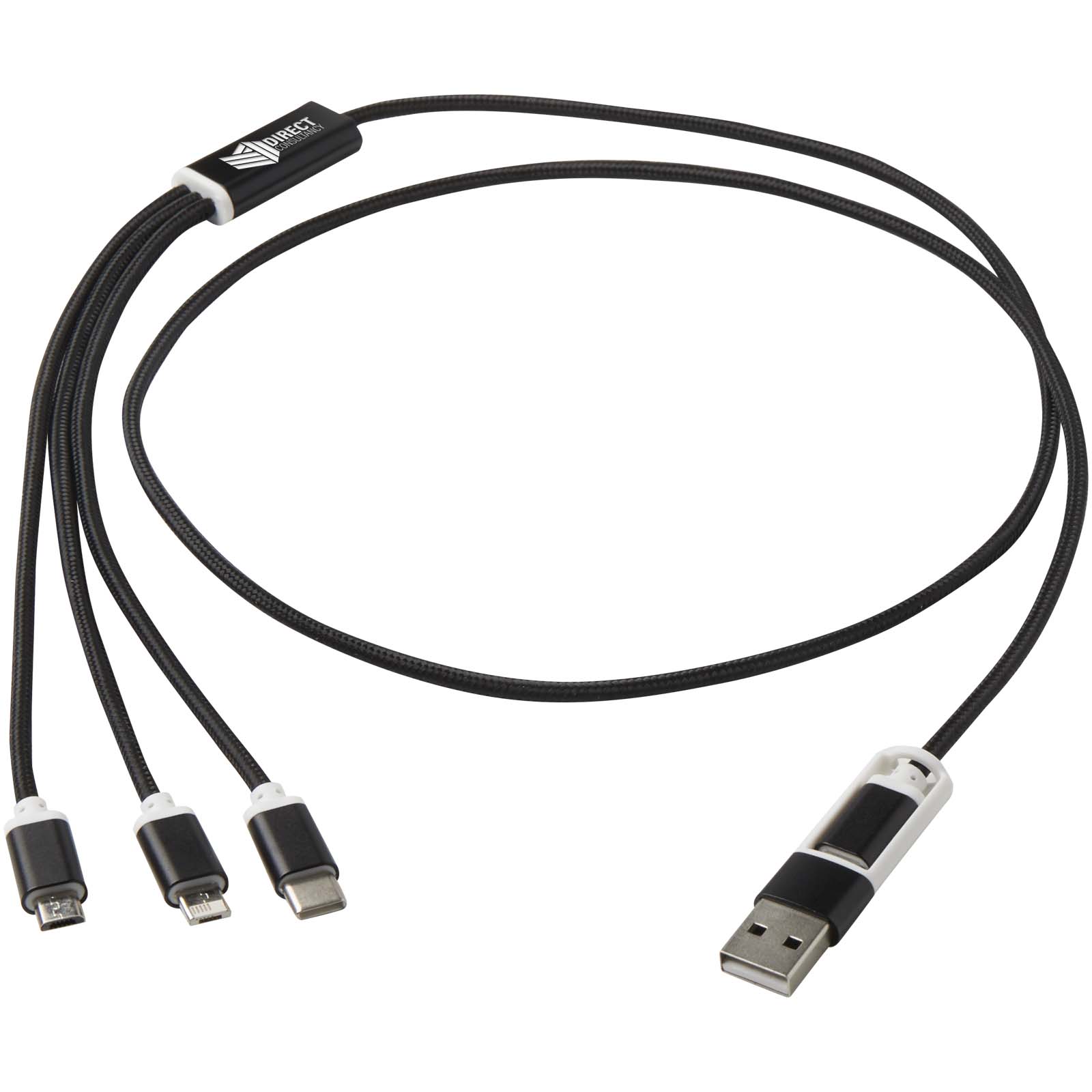 Versatile 5-in-1 Ladekabel aus recyceltem Aluminium