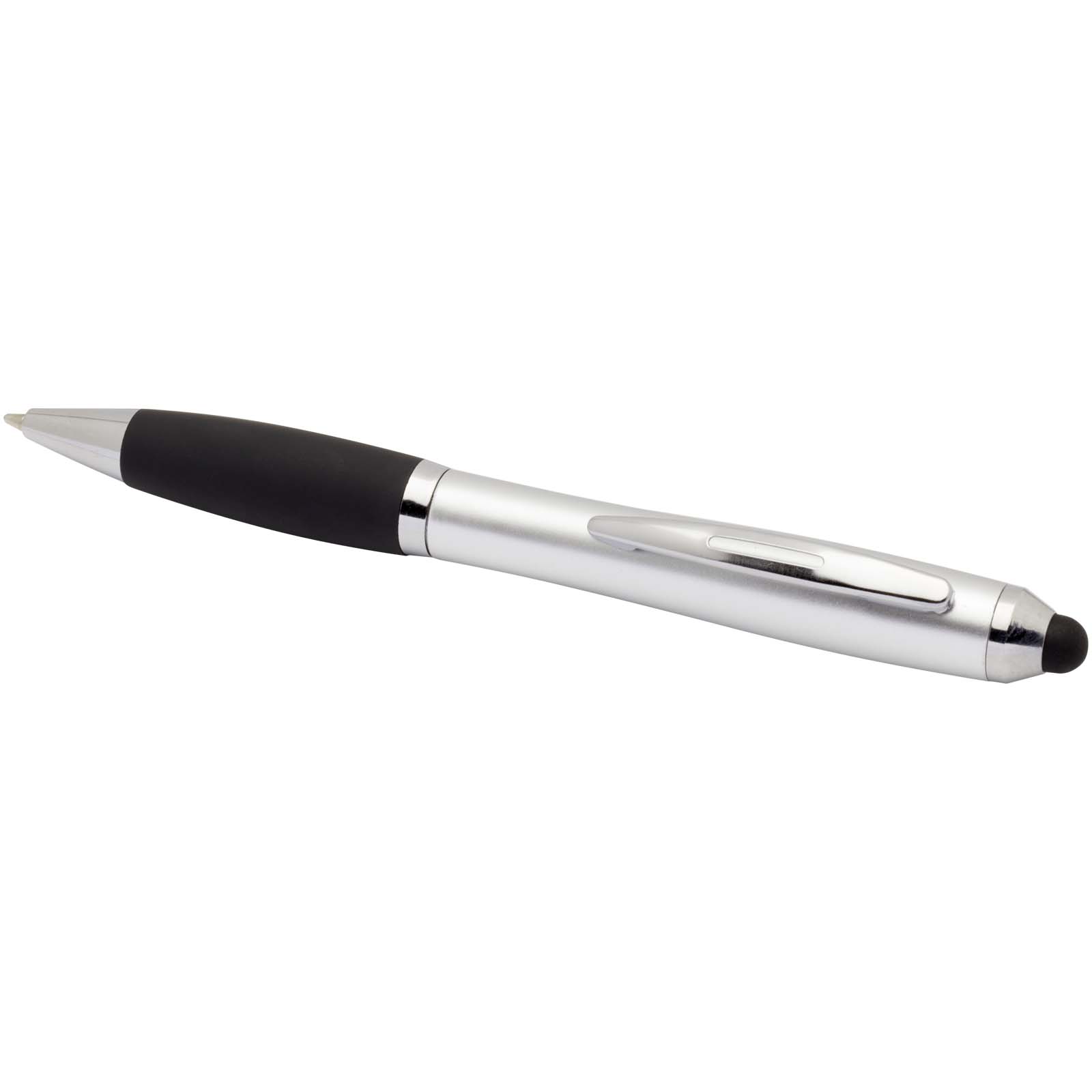 Nash RCS Stylus Kugelschreiber aus recyceltem Kunststoff mit farbigem Schaft und schwarzem Griff (blaue Tinte)