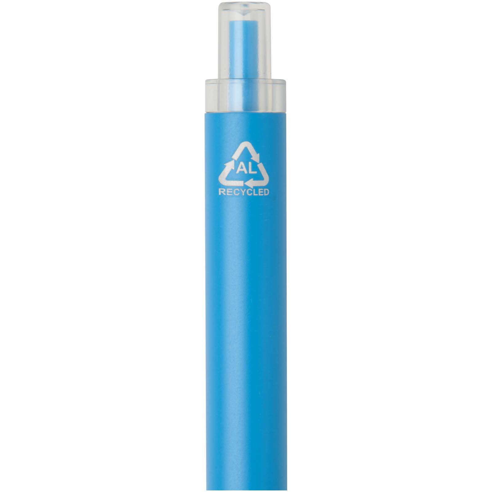 Spectrum Kugelschreiber aus recyceltem Aluminium blaue Tinte