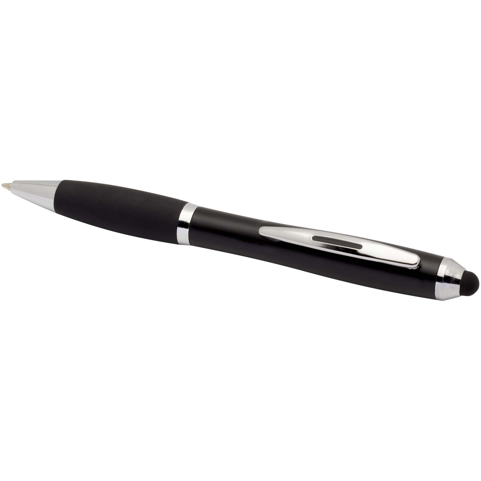 Nash RCS Stylus Kugelschreiber aus recyceltem Kunststoff mit farbigem Schaft und schwarzem Griff (schwarze Tinte)
