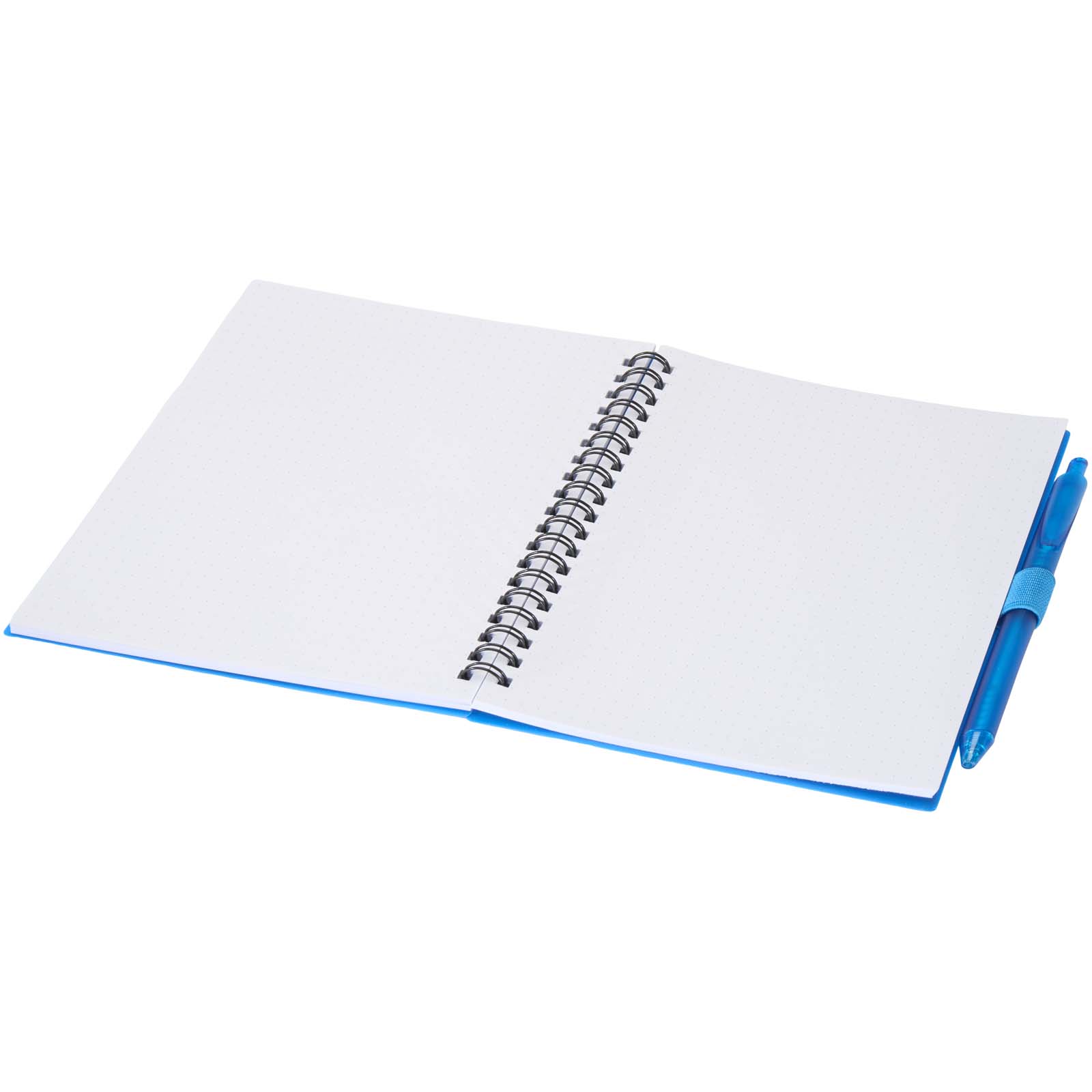 Niove Softcover Notizbuch aus recyceltem Kunststoff mit Kugelschreiber (blaue Mine)