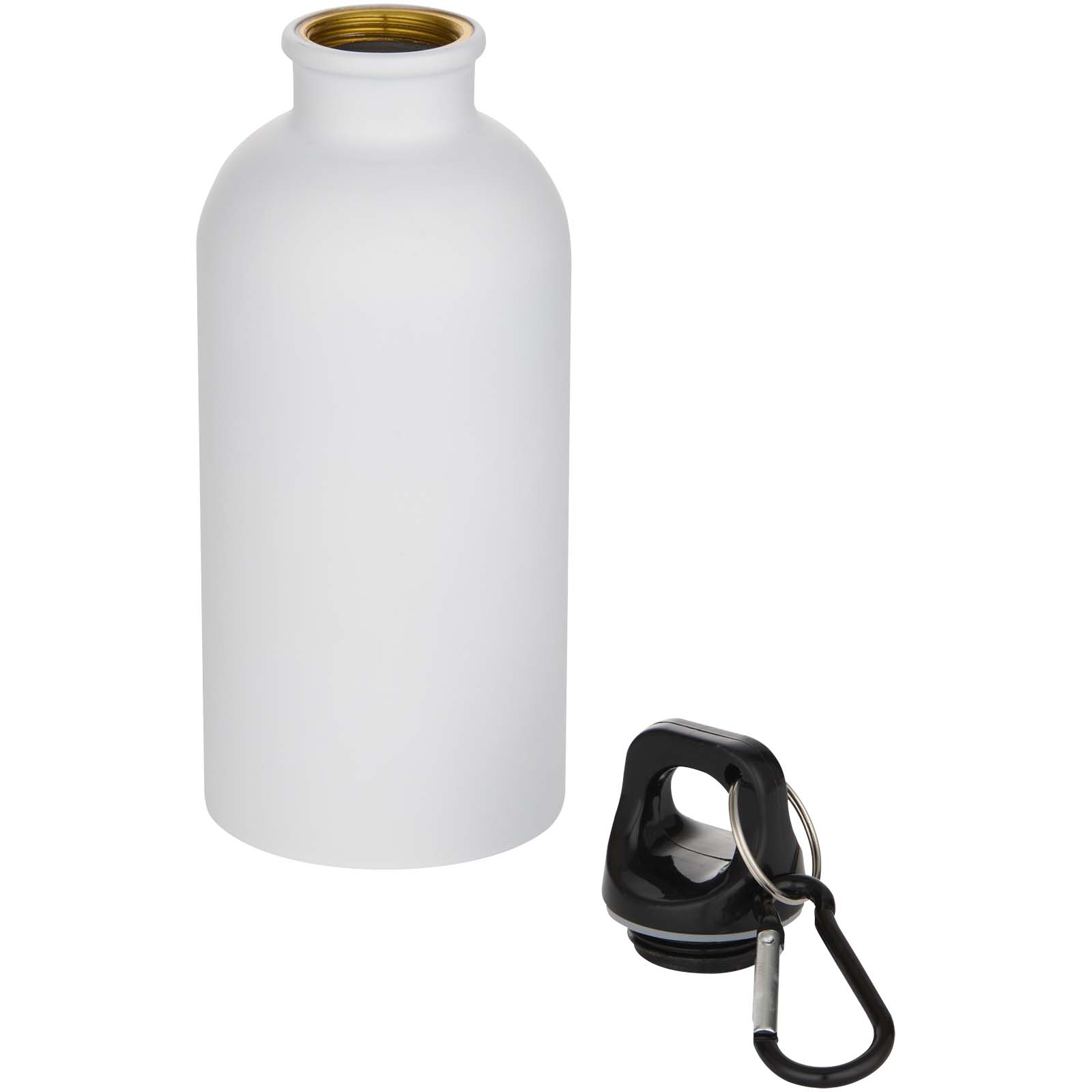 Oregon 400 ml matte RCS-zertifizierte einwandige Trinkflasche aus recyceltem Edelstahl mit Karabinerhaken