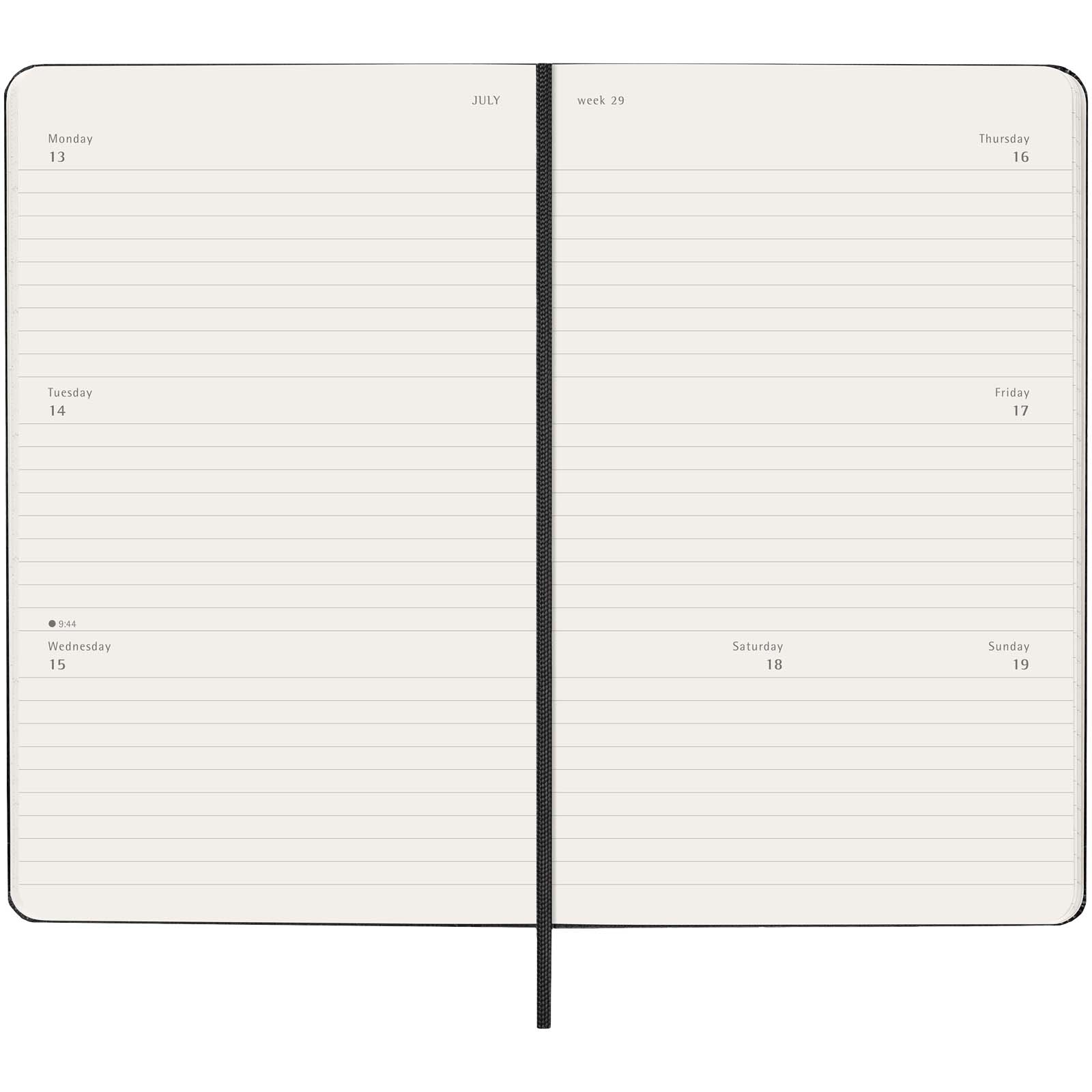 Moleskine Hardcover 12 Monate Wochenkalender L horizontal