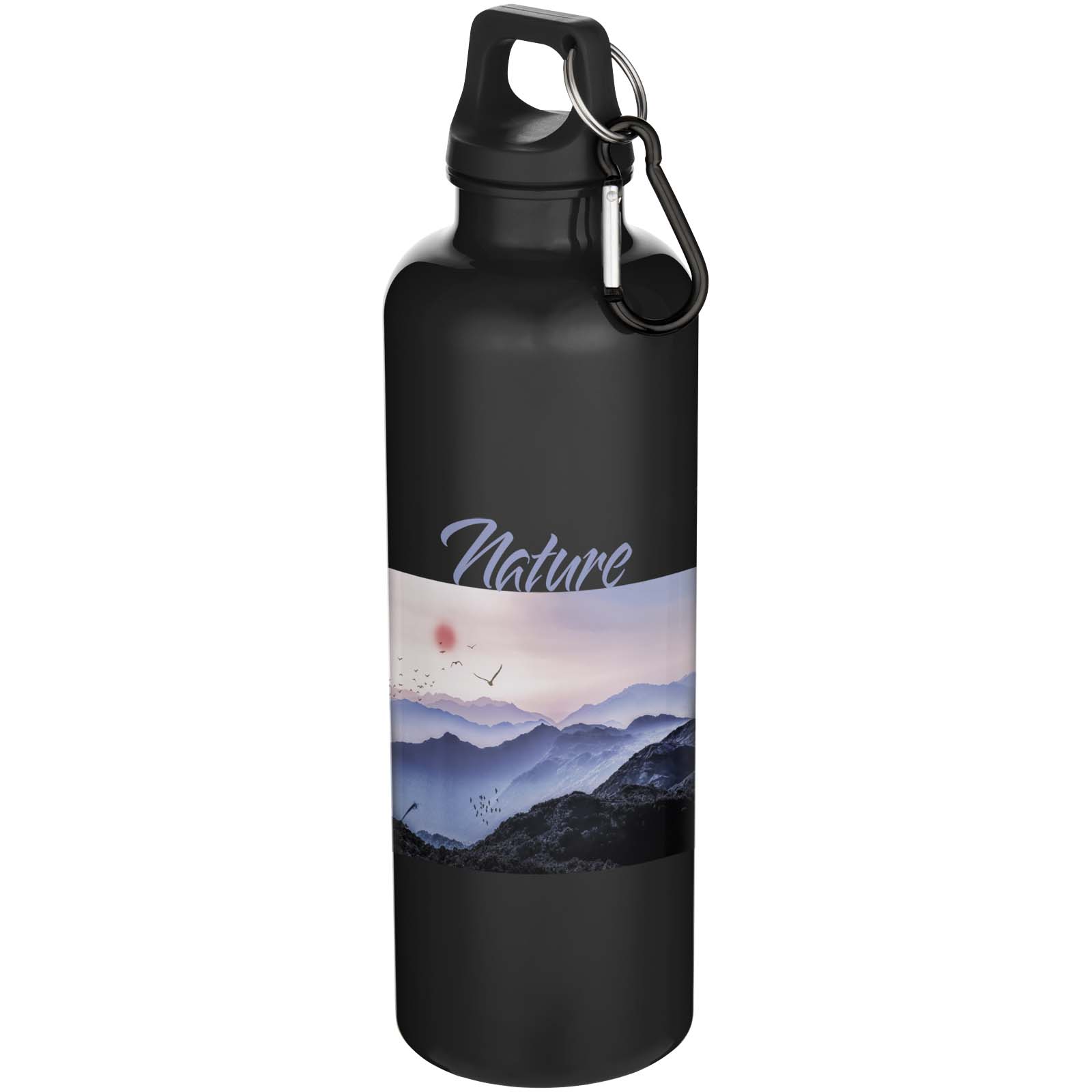 Oregon 750 ml einfarbige RS-zertifizierte Wasserflasche aus recyceltem Kunststoff mit Karabinerhaken