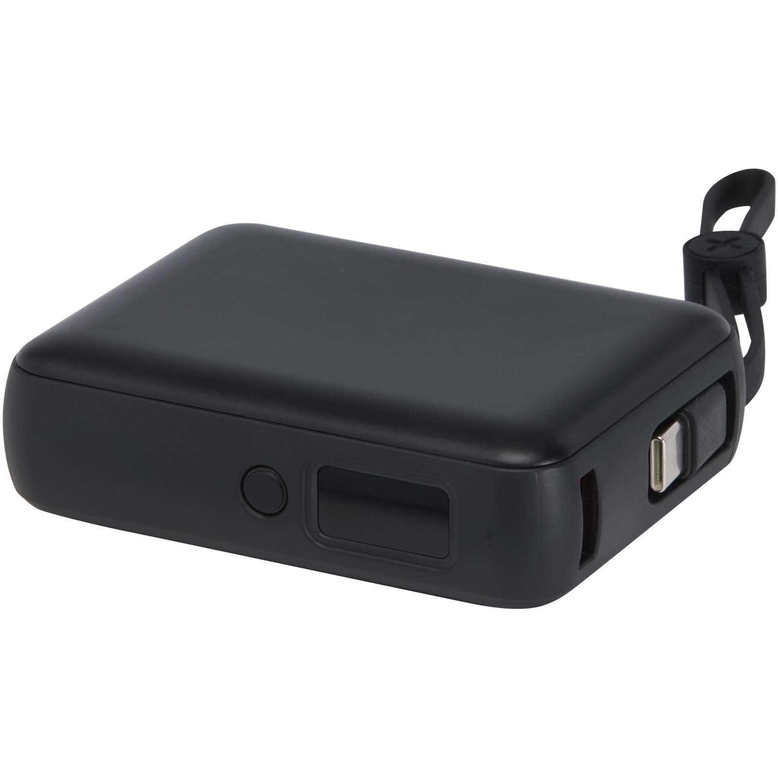 Acrux 35 W 10.000 mAh Tablet Powerbank mit integriertem Typ-C-Kabel aus recyceltem Kunststoff