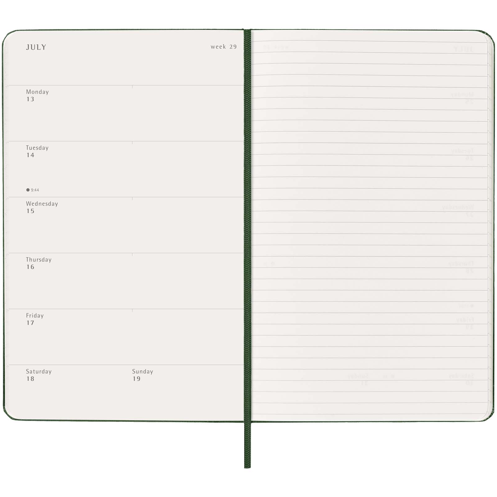 Moleskine Hardcover 12 Monate Wochenkalender L