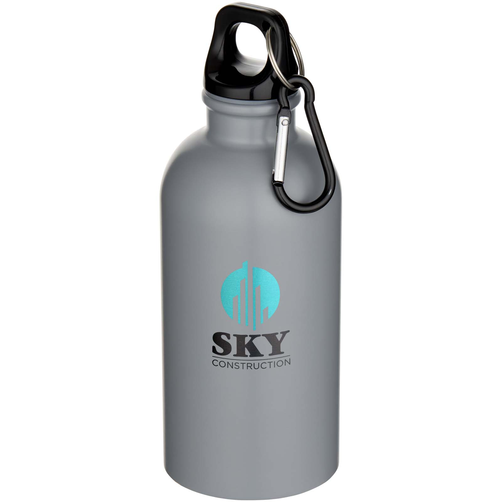 Oregon 400 ml matte RCS-zertifizierte einwandige Trinkflasche aus recyceltem Edelstahl mit Karabinerhaken