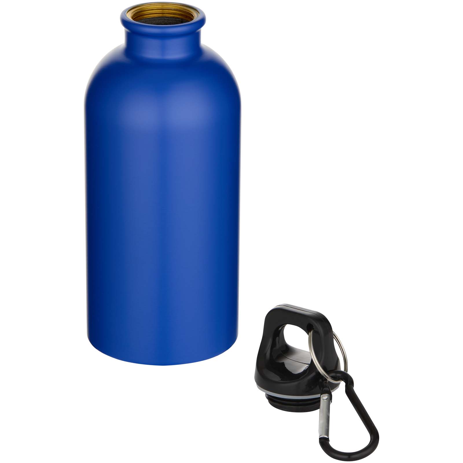 Oregon 400 ml matte RCS-zertifizierte einwandige Trinkflasche aus recyceltem Edelstahl mit Karabinerhaken