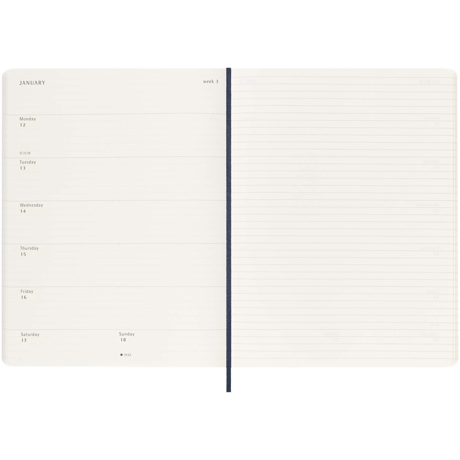 Moleskine Softcover 12 Monate Wochenkalender XL