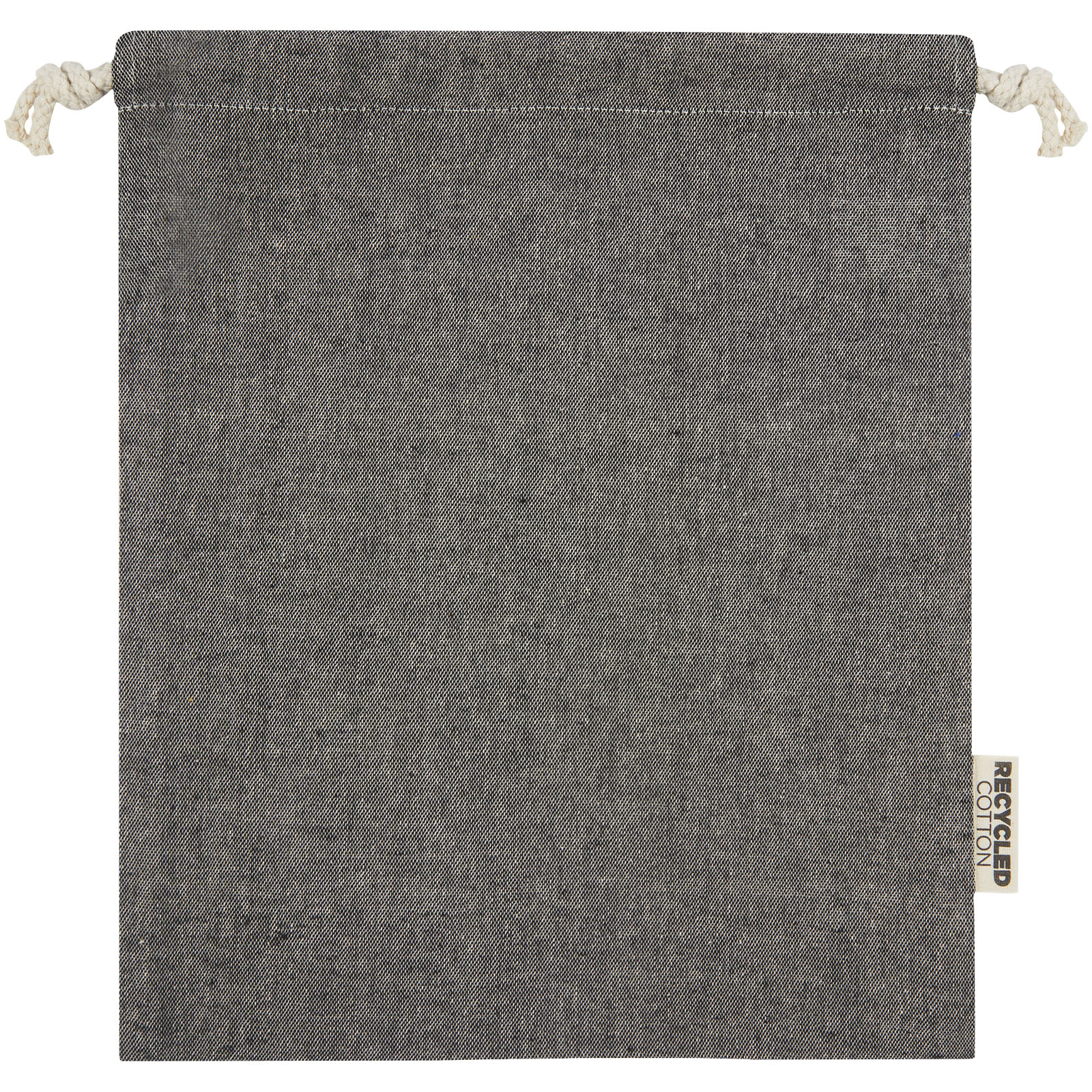 Pheebs 150 g/m² GRS Zuziehbeutel aus Recyclingbaumwolle mittel 1,5 l