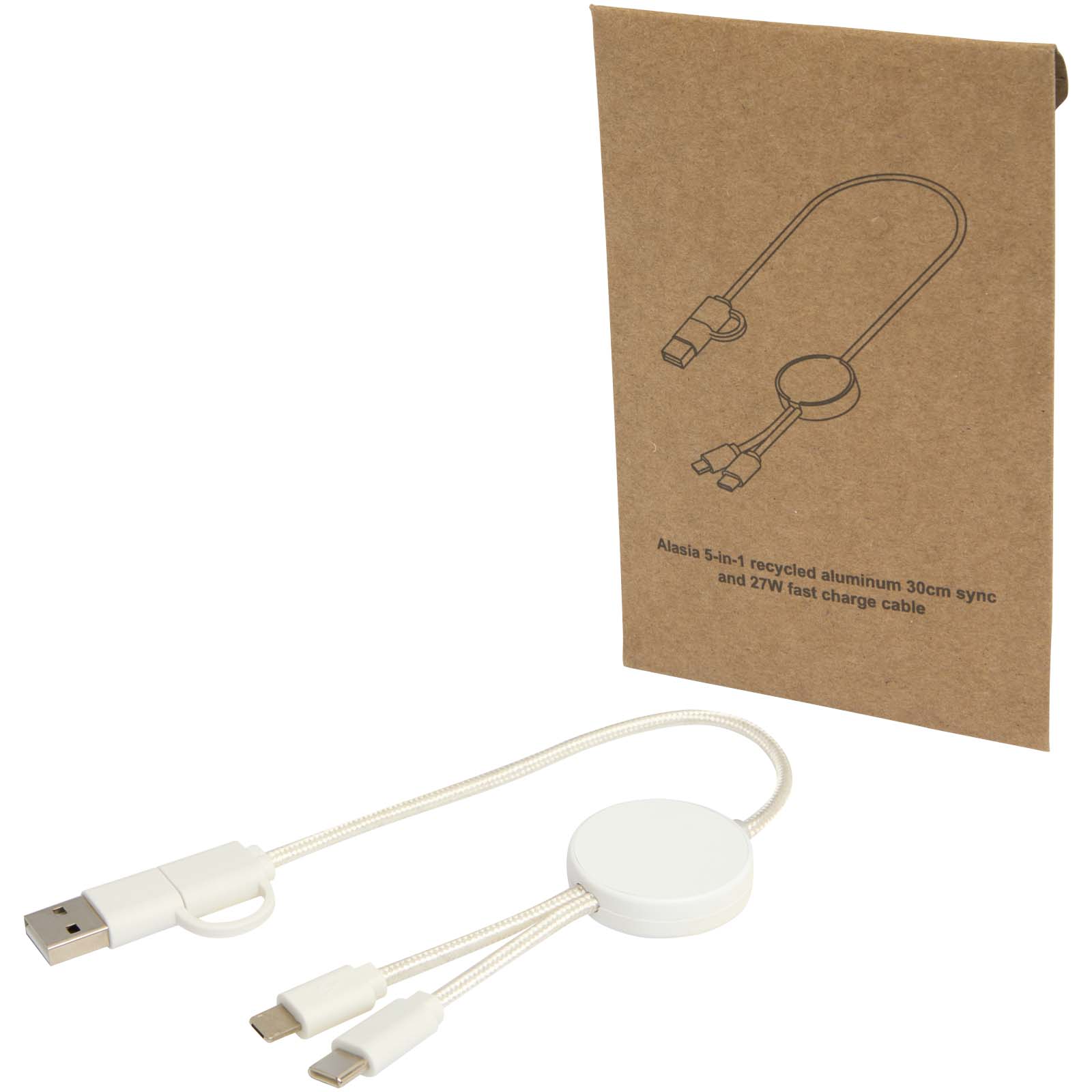 Citala 30 cm 5-in-1 Kabel aus recyceltem Kunststoff für Datenübertragung und 27W Schnellladung Citala 30 cm 5-in-1 Kabel aus recyceltem Kunststoff für Datenübertragung und 27W Schnellladung