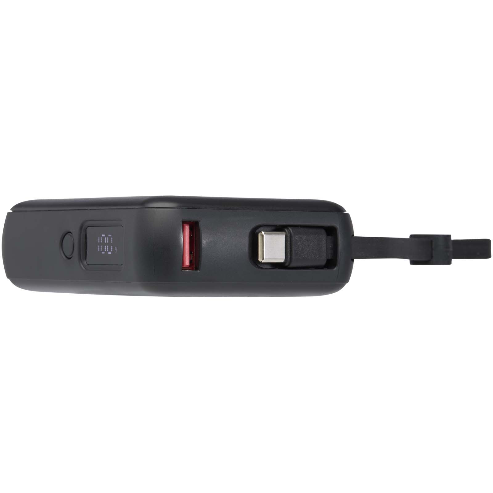 Acrux 35 W 10.000 mAh Tablet Powerbank mit integriertem Typ-C-Kabel aus recyceltem Kunststoff