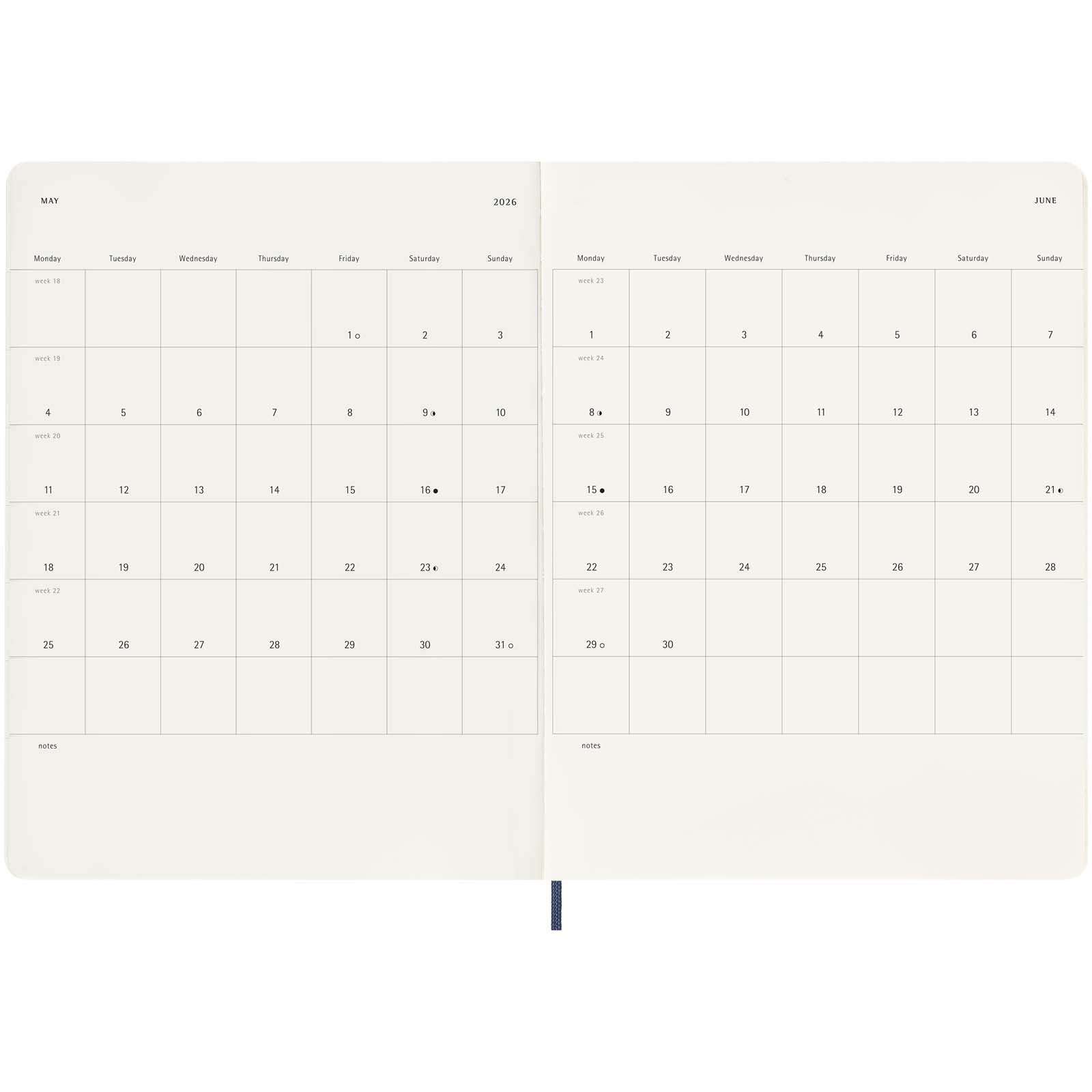 Moleskine Softcover 12 Monate Wochenkalender XL