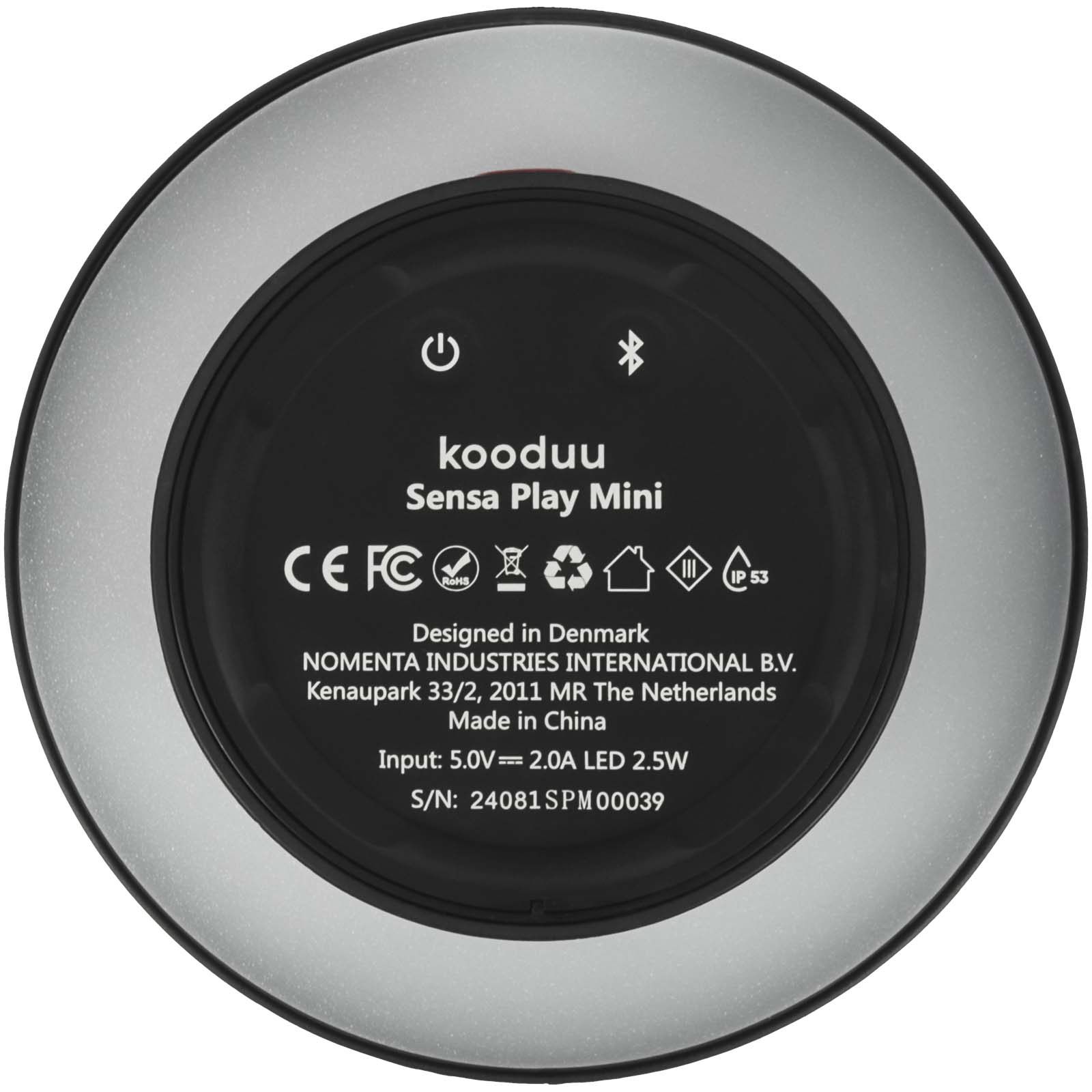 Kooduu Sensa Play Mini Tragbarer Lautsprecher mit Leuchte