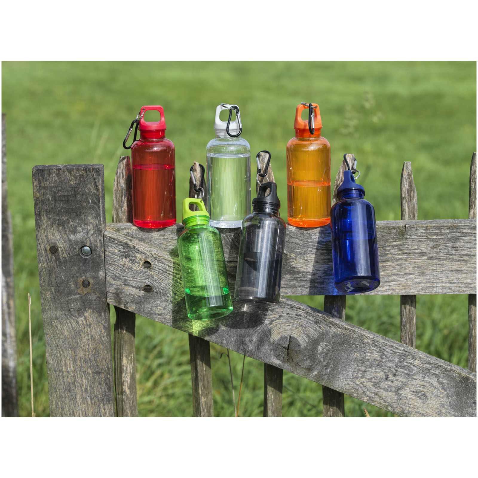 Oregon 400 ml RCS-zertifizierte Trinkflasche aus recyceltem Kunststoff mit Karabiner 