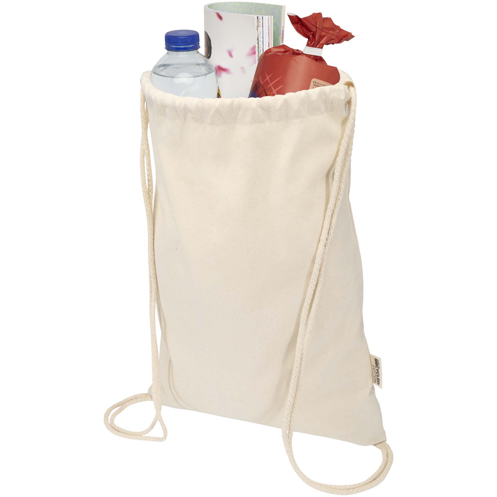 Peru Blend 180 g/m² Sportbeutel aus GRS recycelter Baumwolle 5L