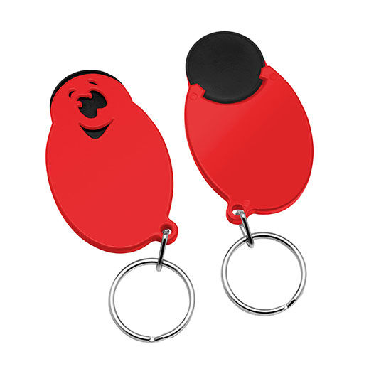 Chiphalter "Smile" mit Einkaufswagenchip in 1€ Größe