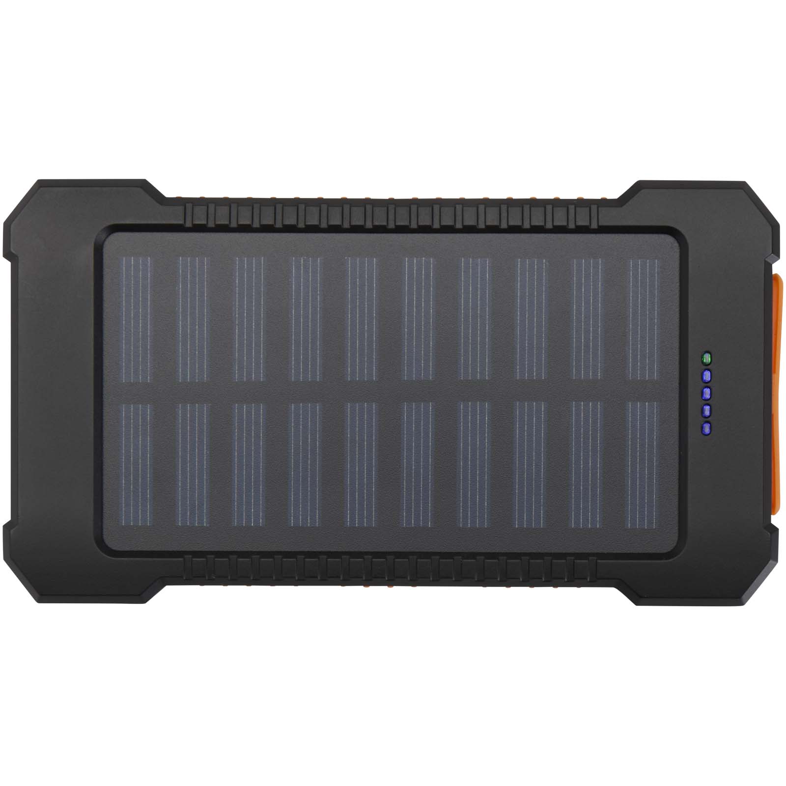 Altair 10 W 5000 mAh robuste Solar Powerbank aus recyceltem Kunststoff mit integrierter Taschenlampe