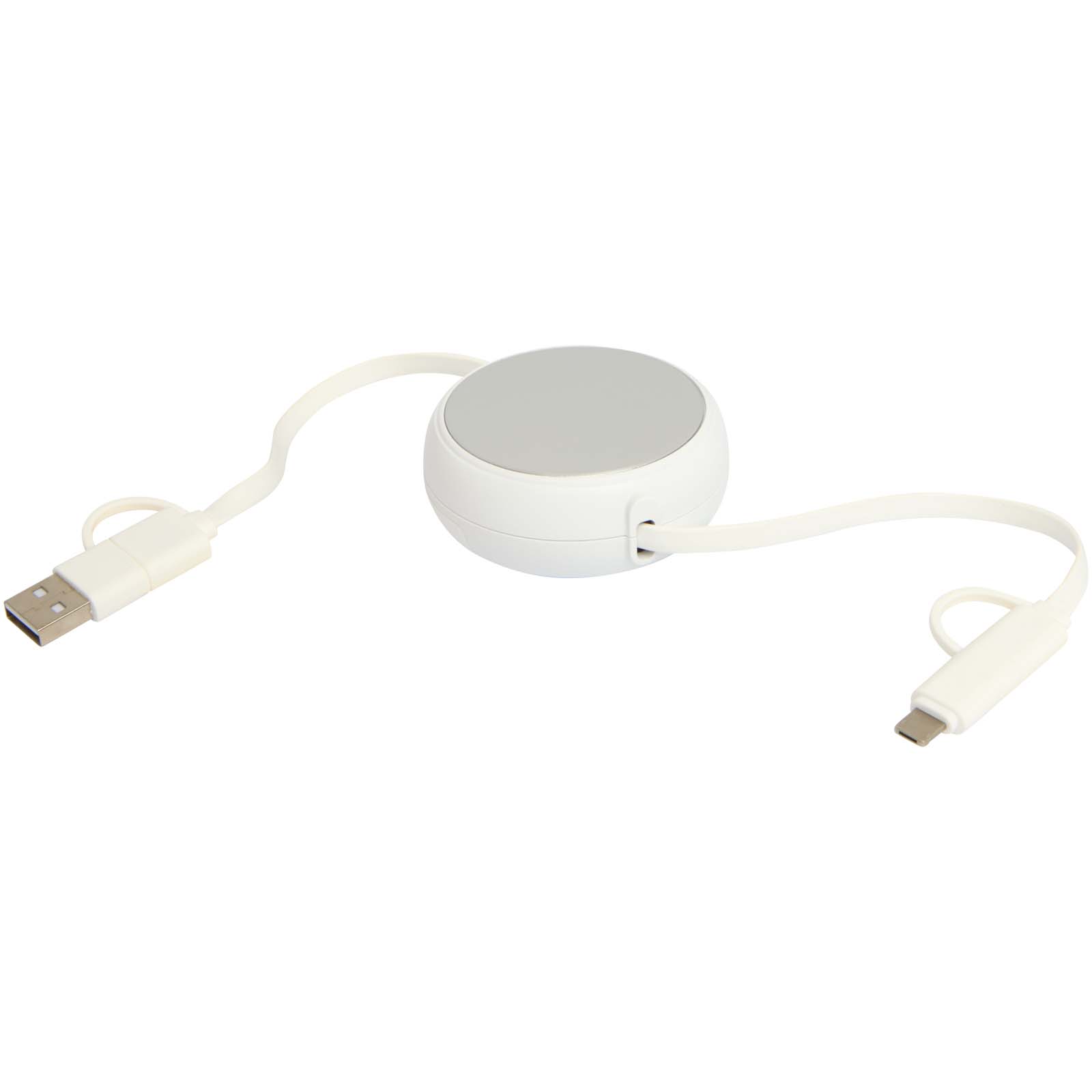 Alasia 100 cm 5-in-1 Kabel aus recyceltem Kunststoff und Aluminium, einziehbar, für Datenübertragung und mit 45W Schnellladun