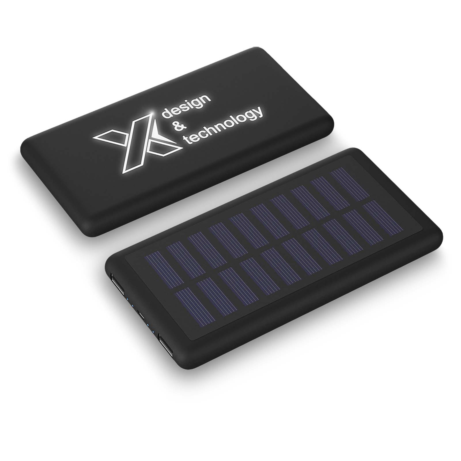 SCX.design P30 8000 mAh Solar Powerbank mit Leuchtlogo SCX.design P30 8000 mAh Solar Powerbank mit Leuchtlogo