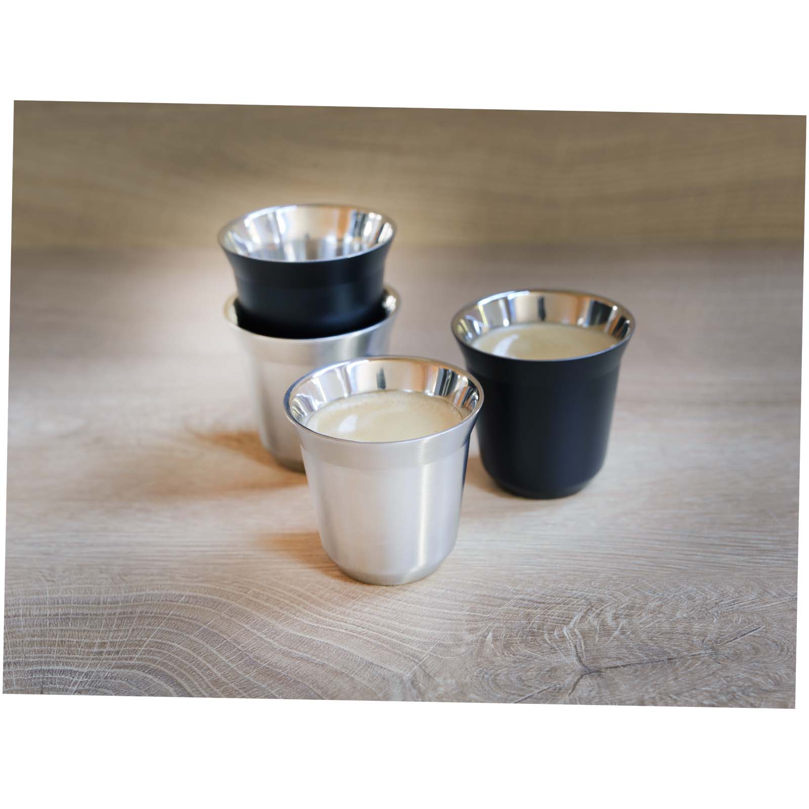 Duo 80 ml RCS-zertifiziertes Espressotassen Set aus Edelstahl 