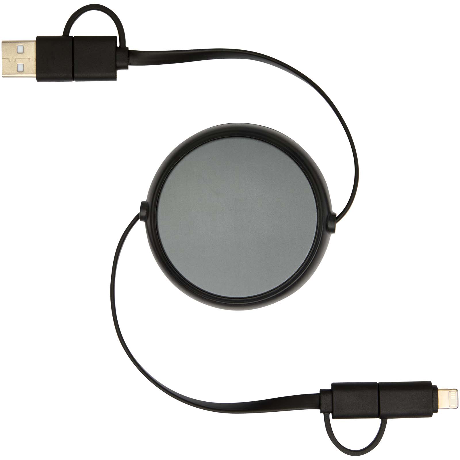 Alasia 100 cm 5-in-1 Kabel aus recyceltem Kunststoff und Aluminium, einziehbar, für Datenübertragung und mit 45W Schnellladun